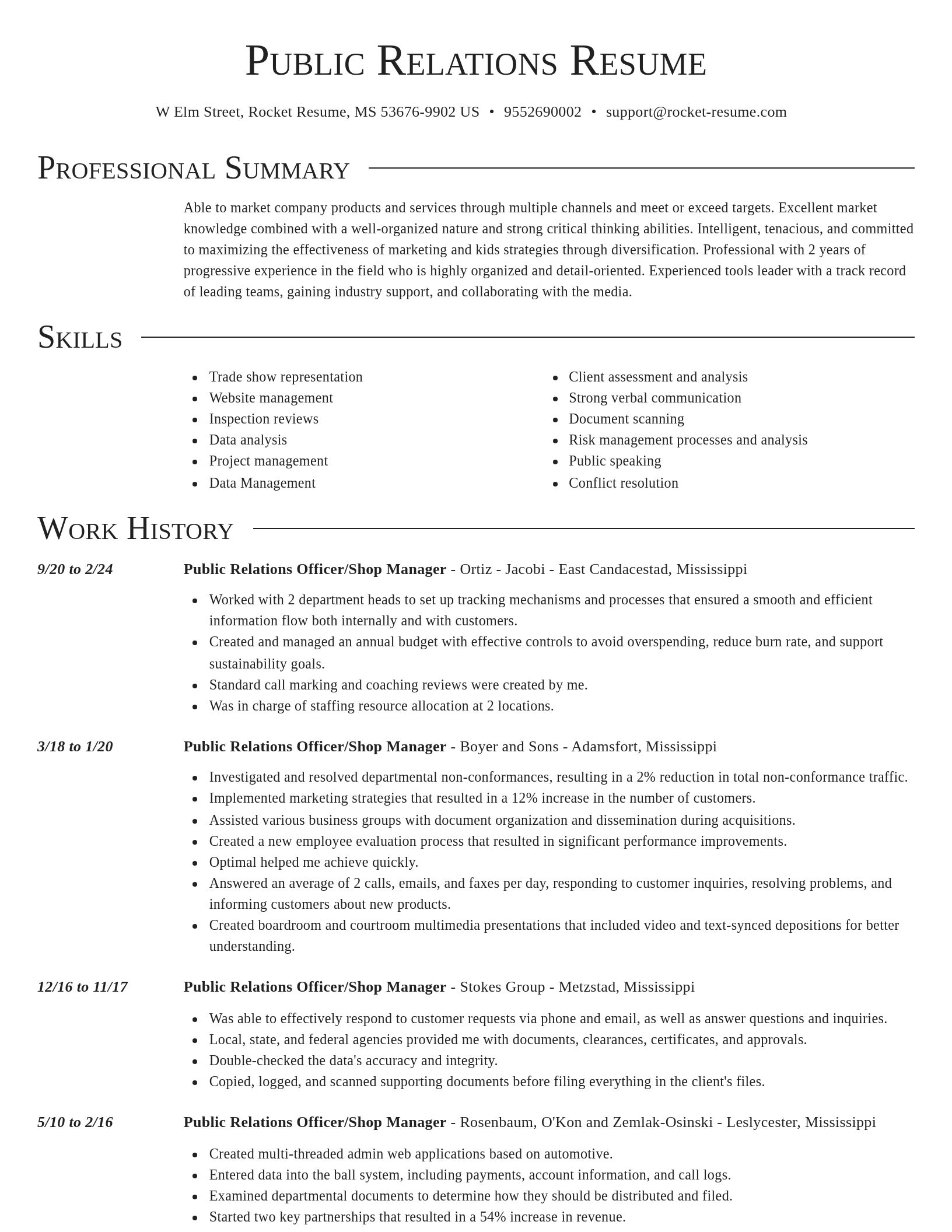 Director resume template