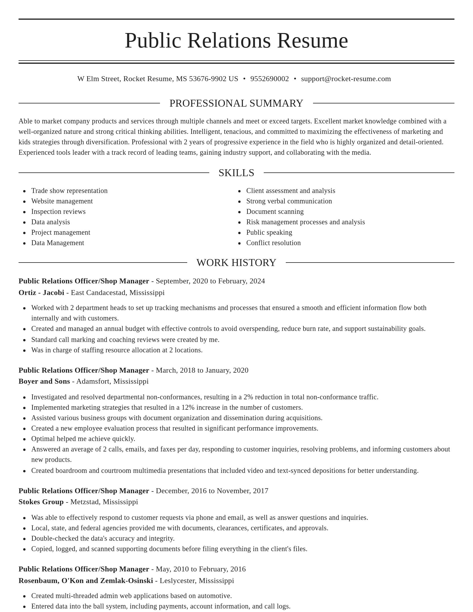 Elegant resume template
