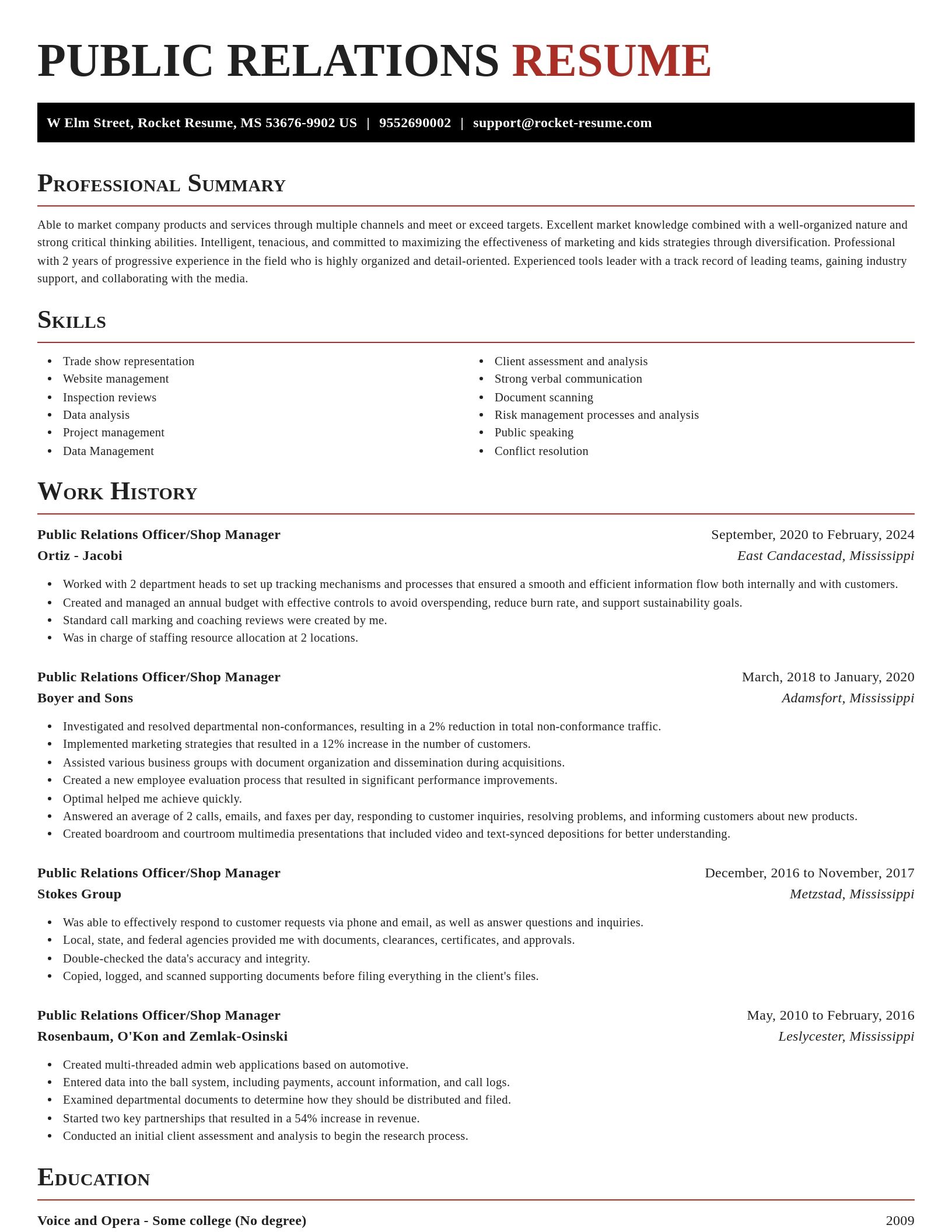 Exquisite resume template