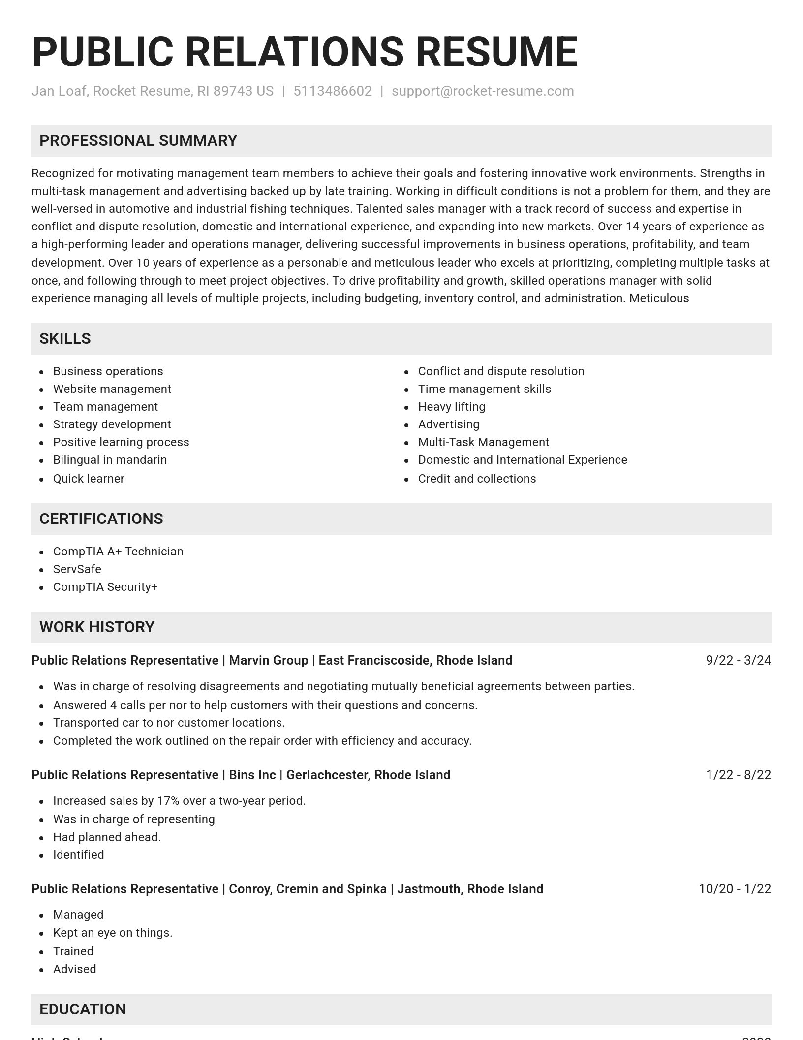 Genius resume template