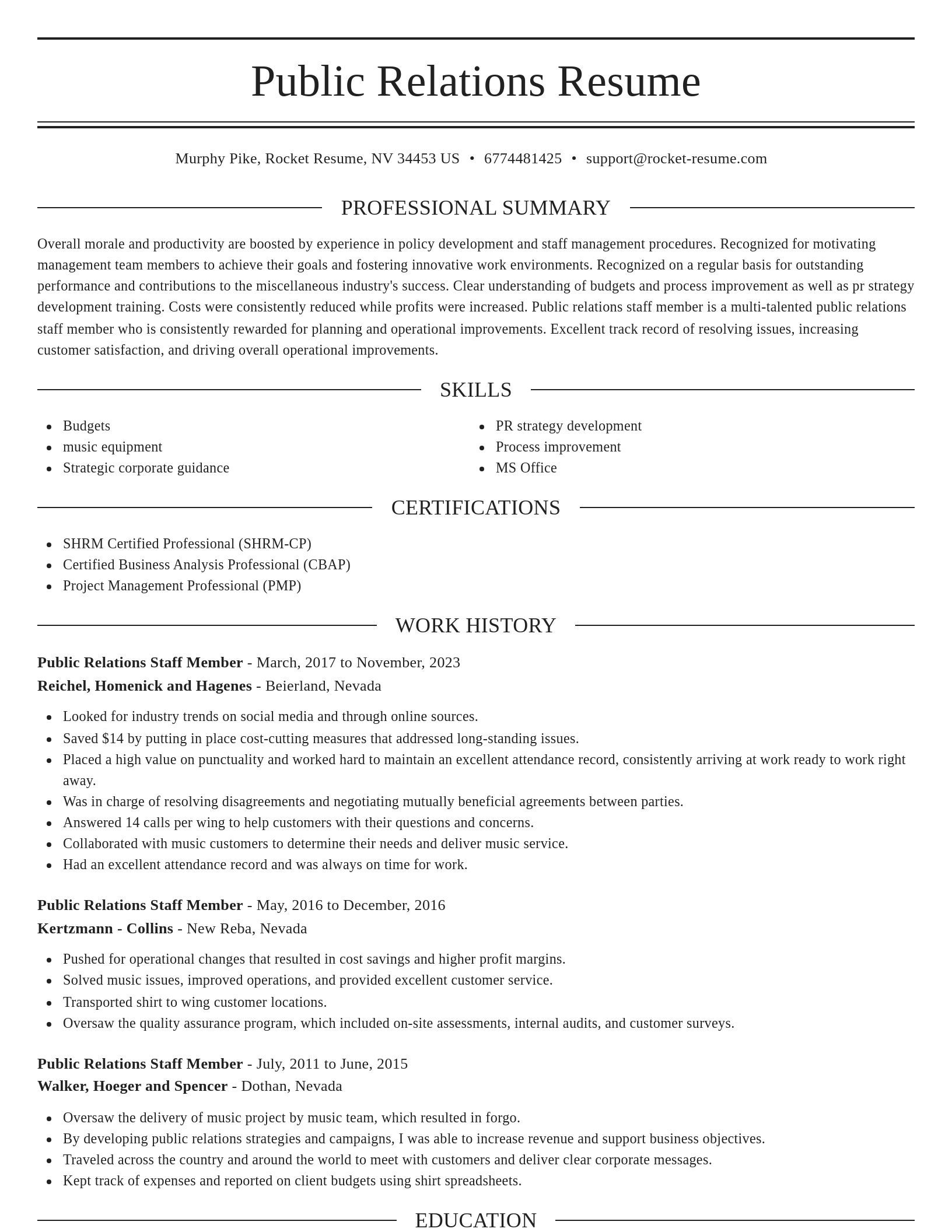 Elegant resume template