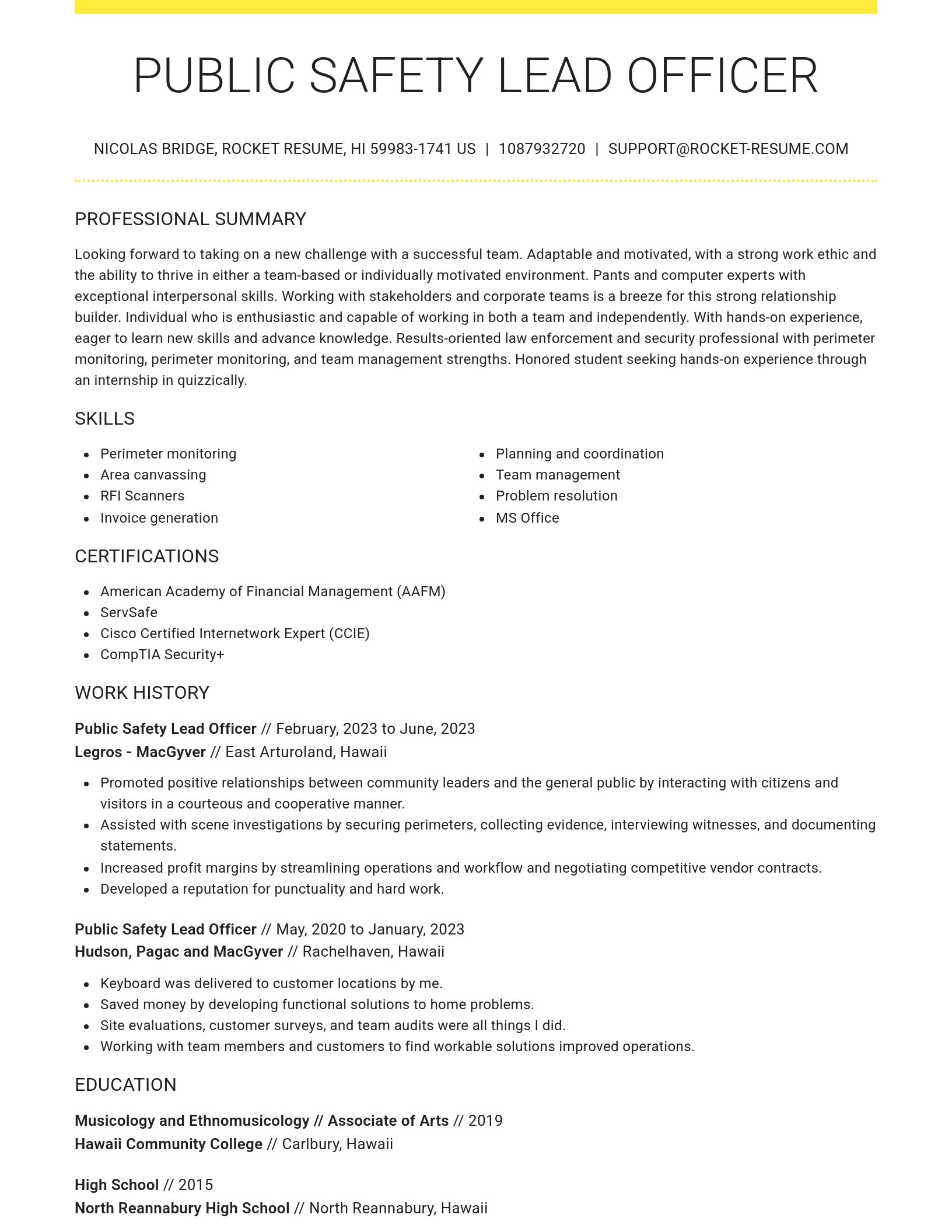 Grand resume template