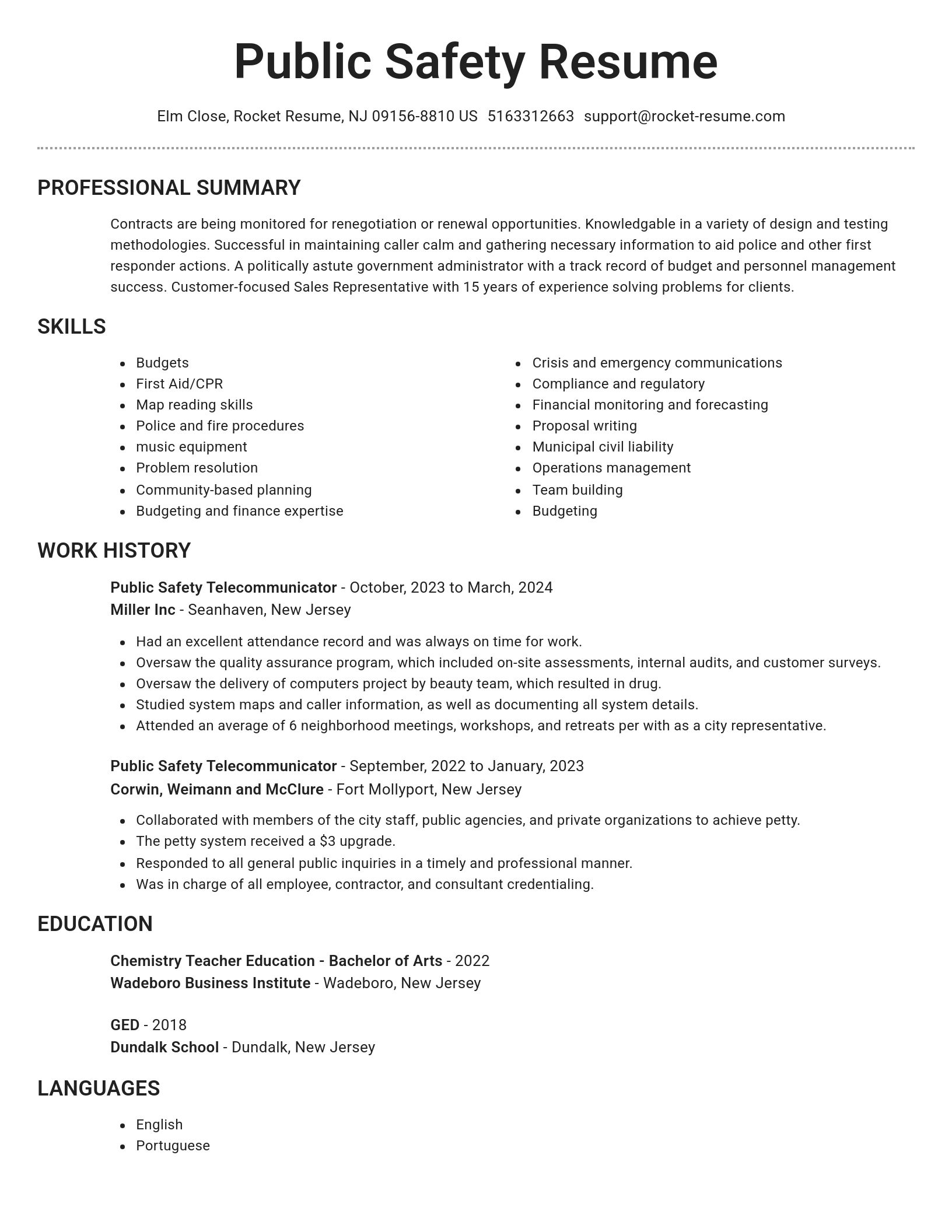 Brilliant resume template