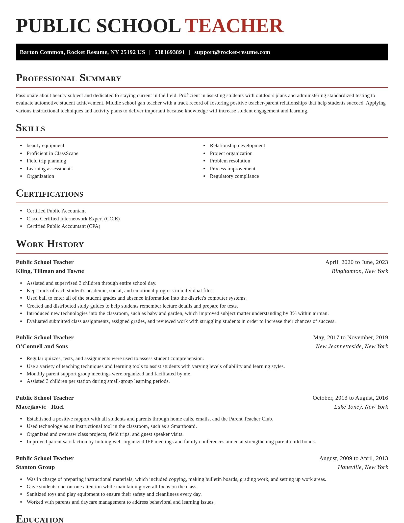 Exquisite resume template