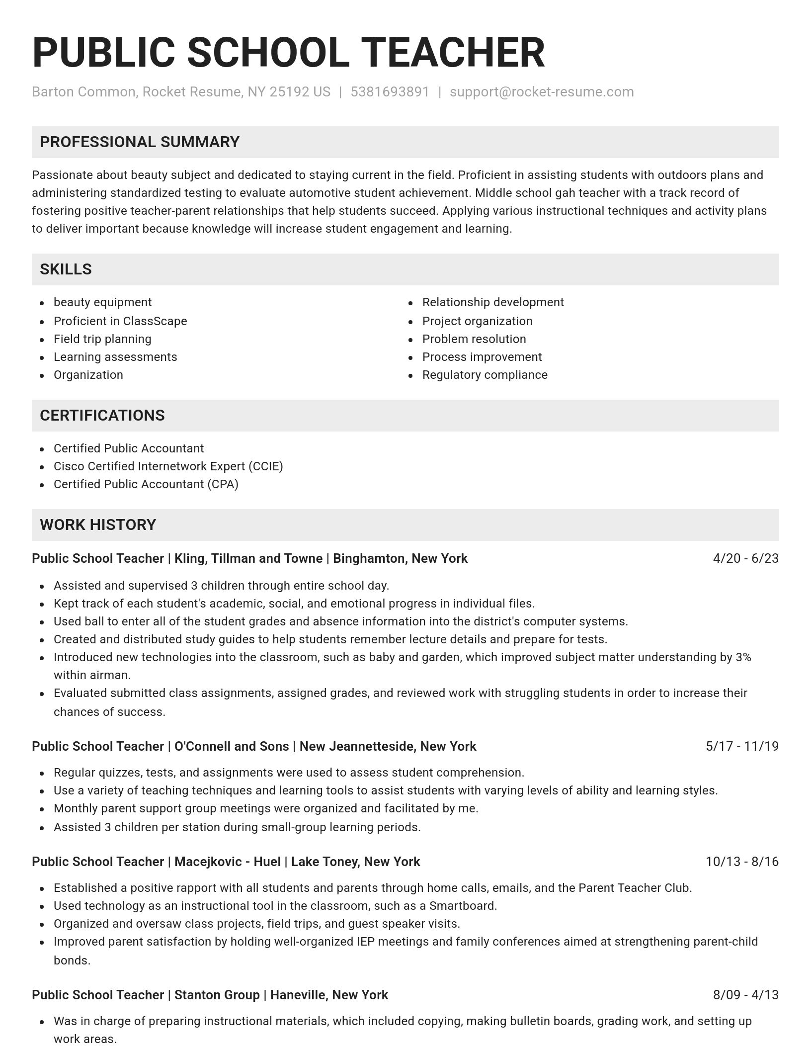 Genius resume template