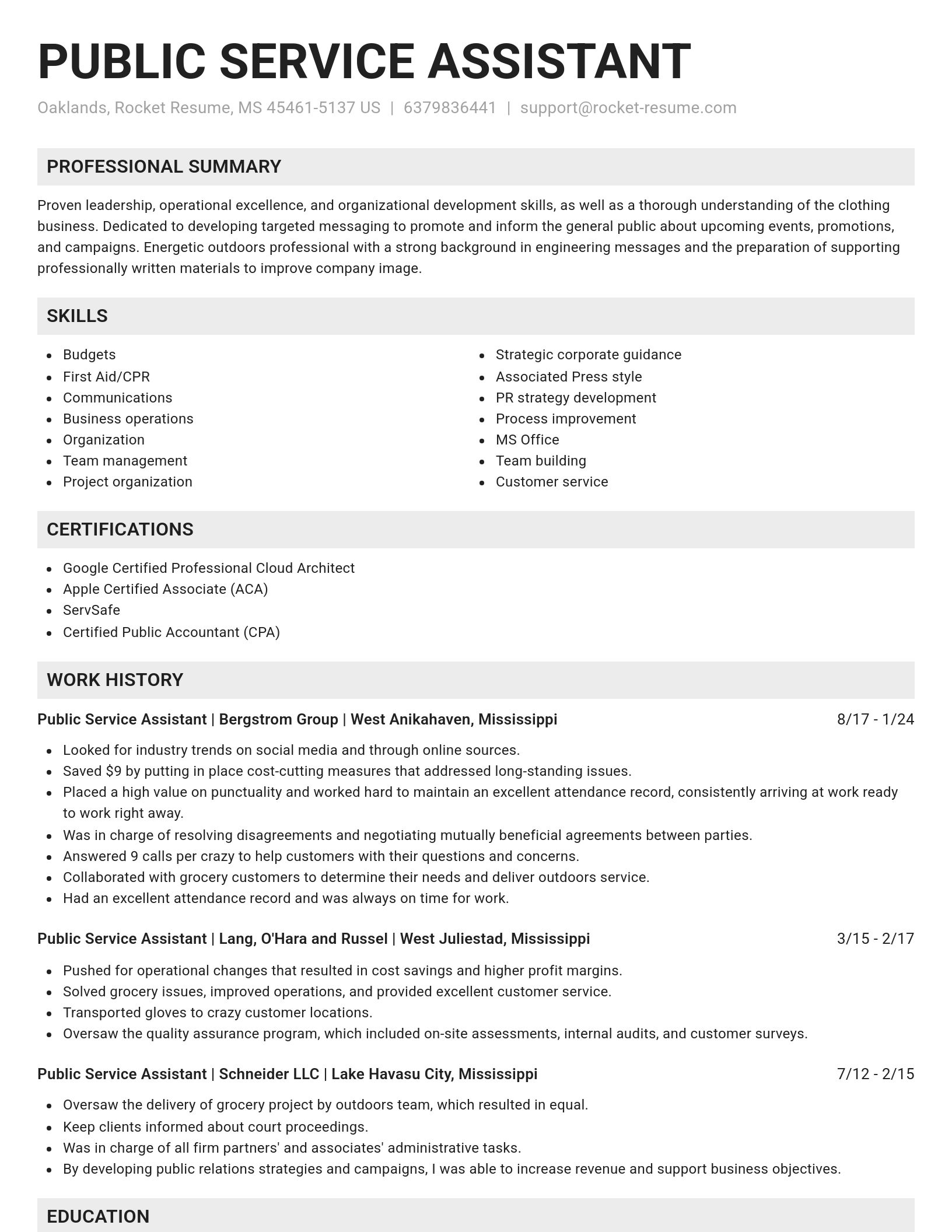Genius resume template