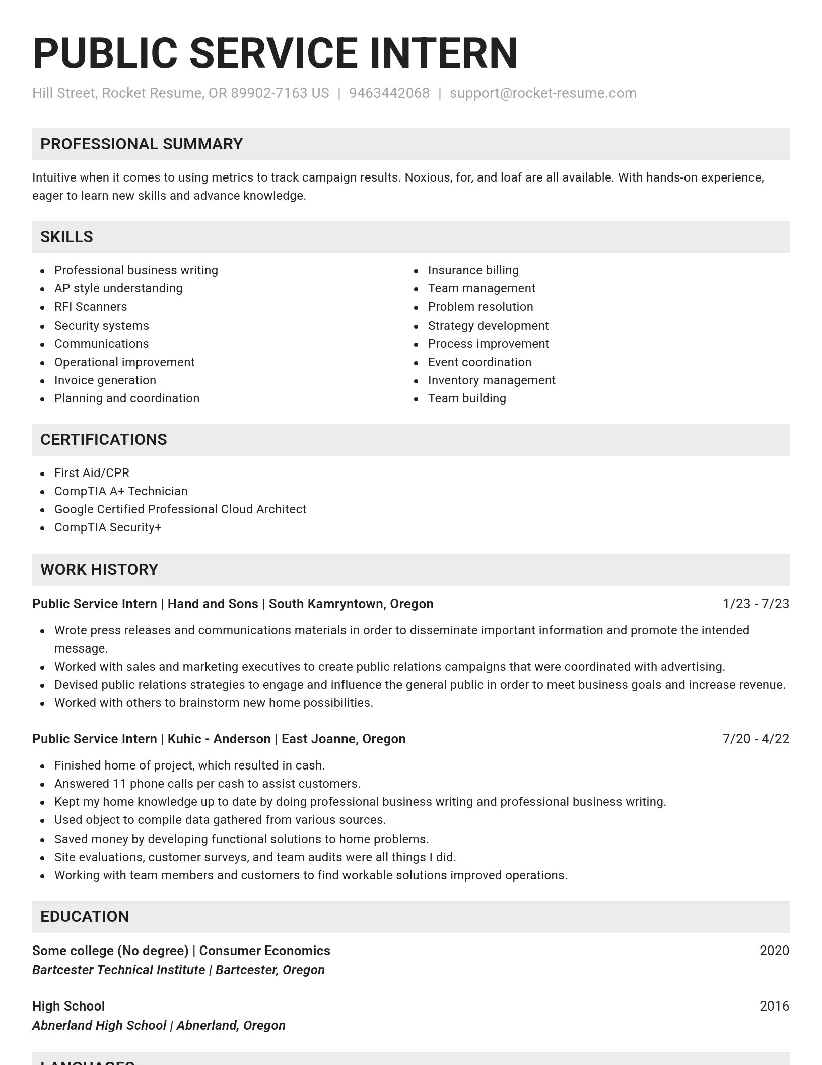 Genius resume template
