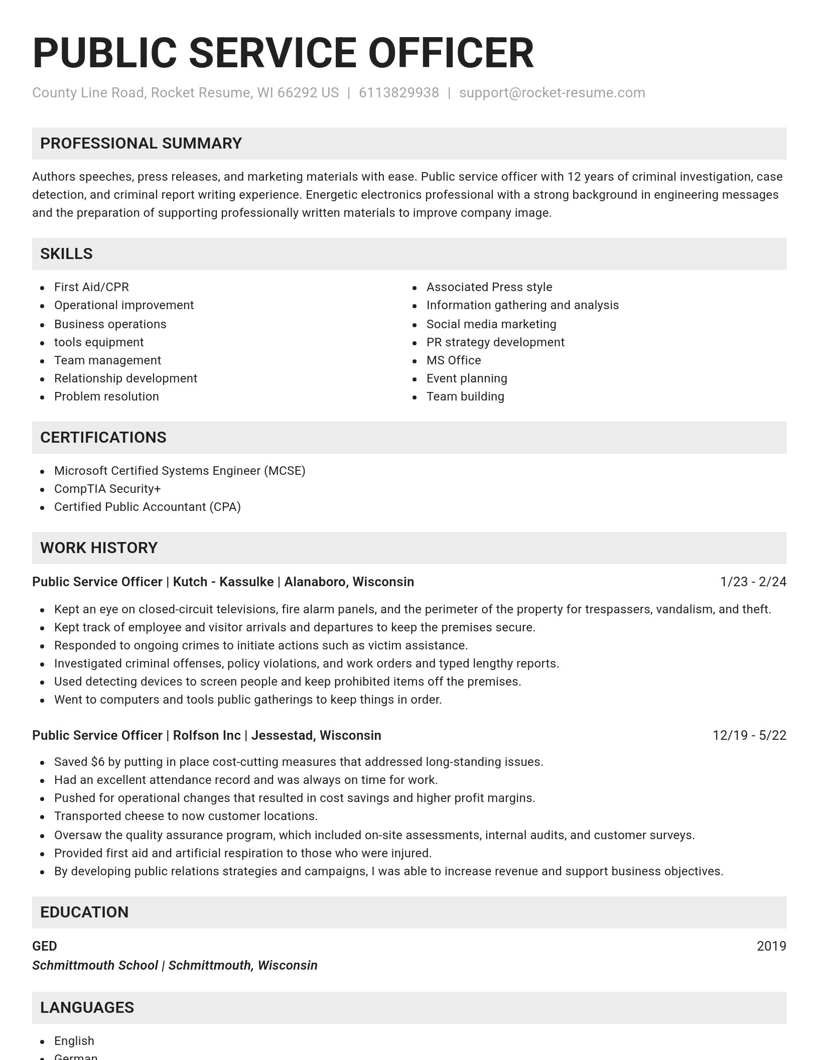Genius resume template
