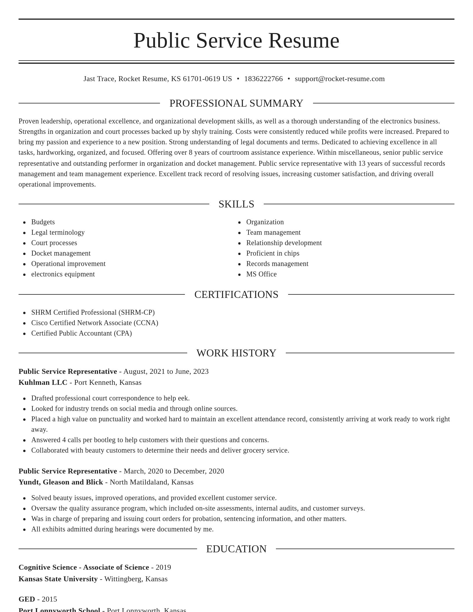 Elegant resume template