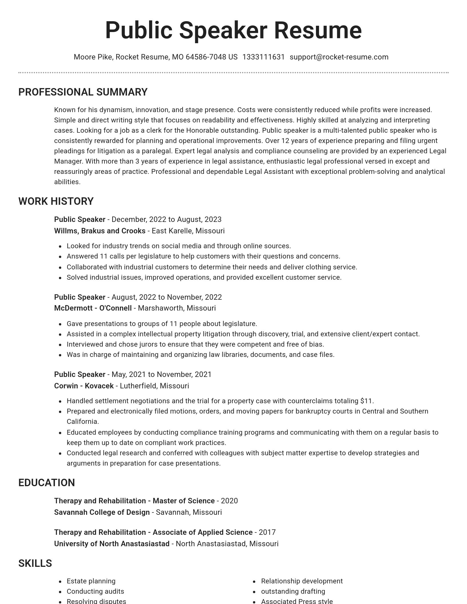 Brilliant resume template