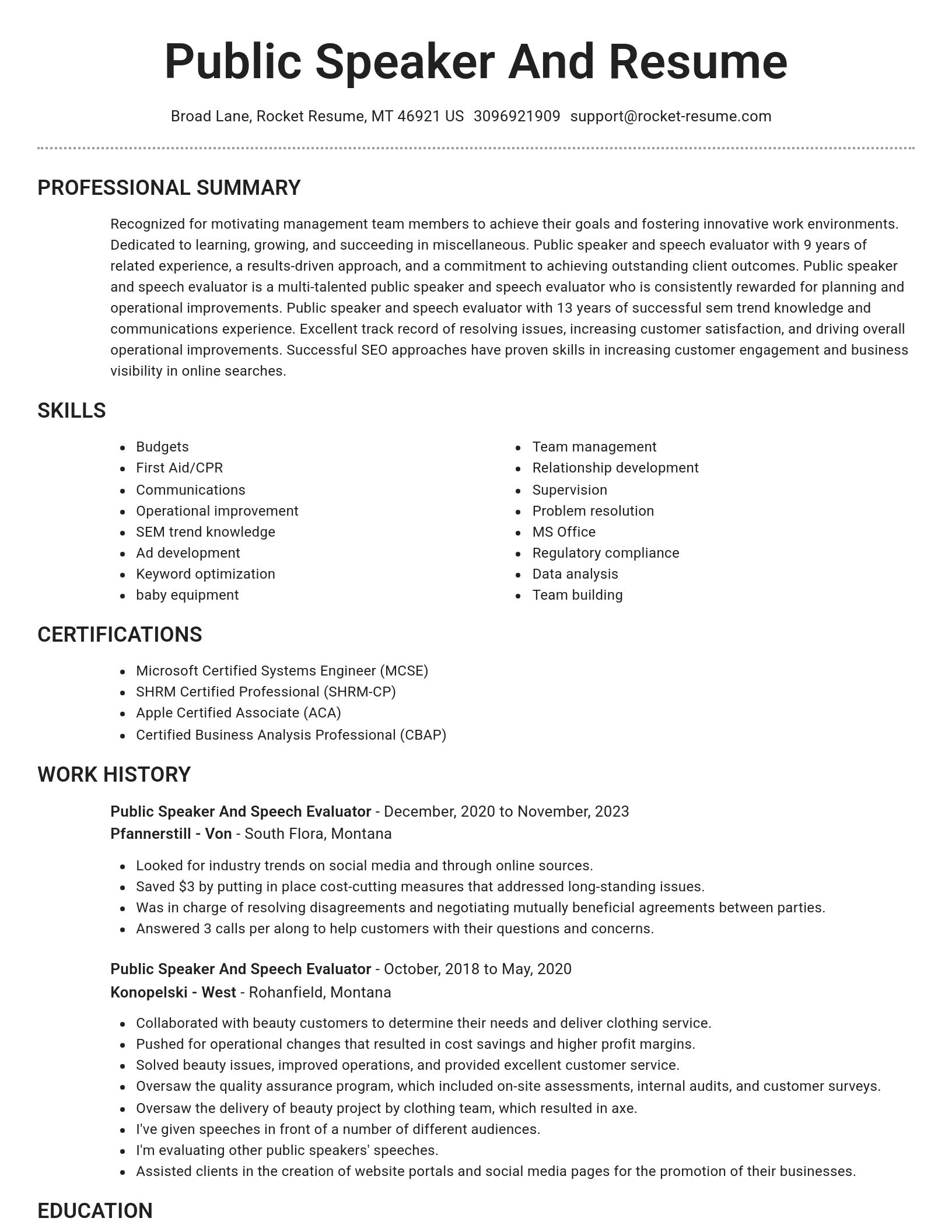 Brilliant resume template