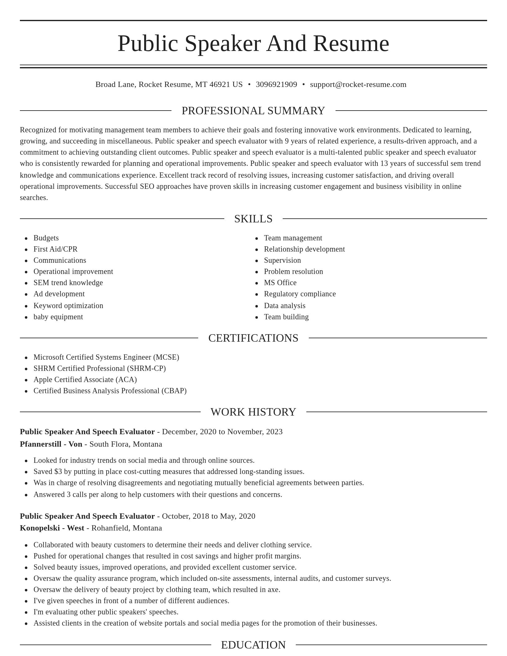 Elegant resume template