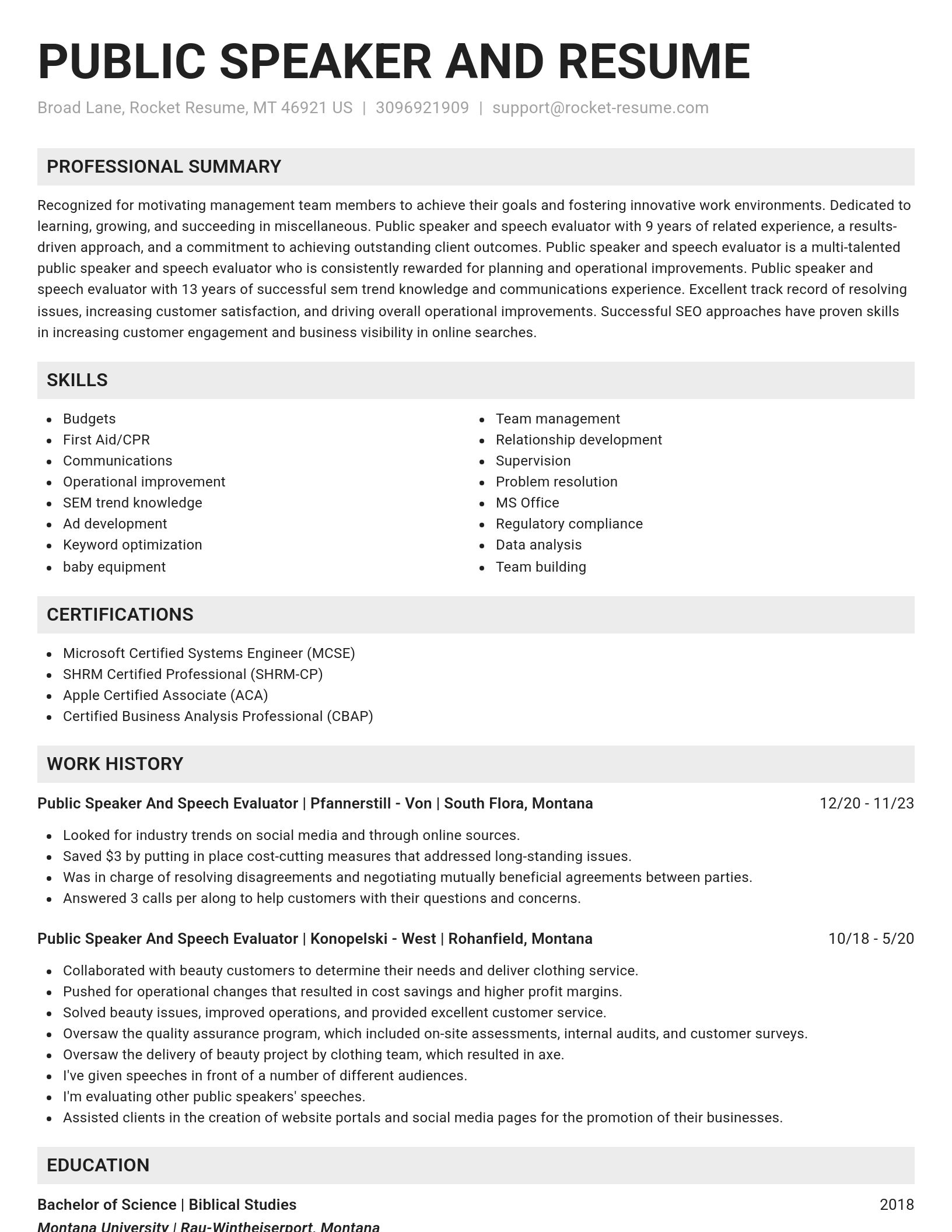 Genius resume template