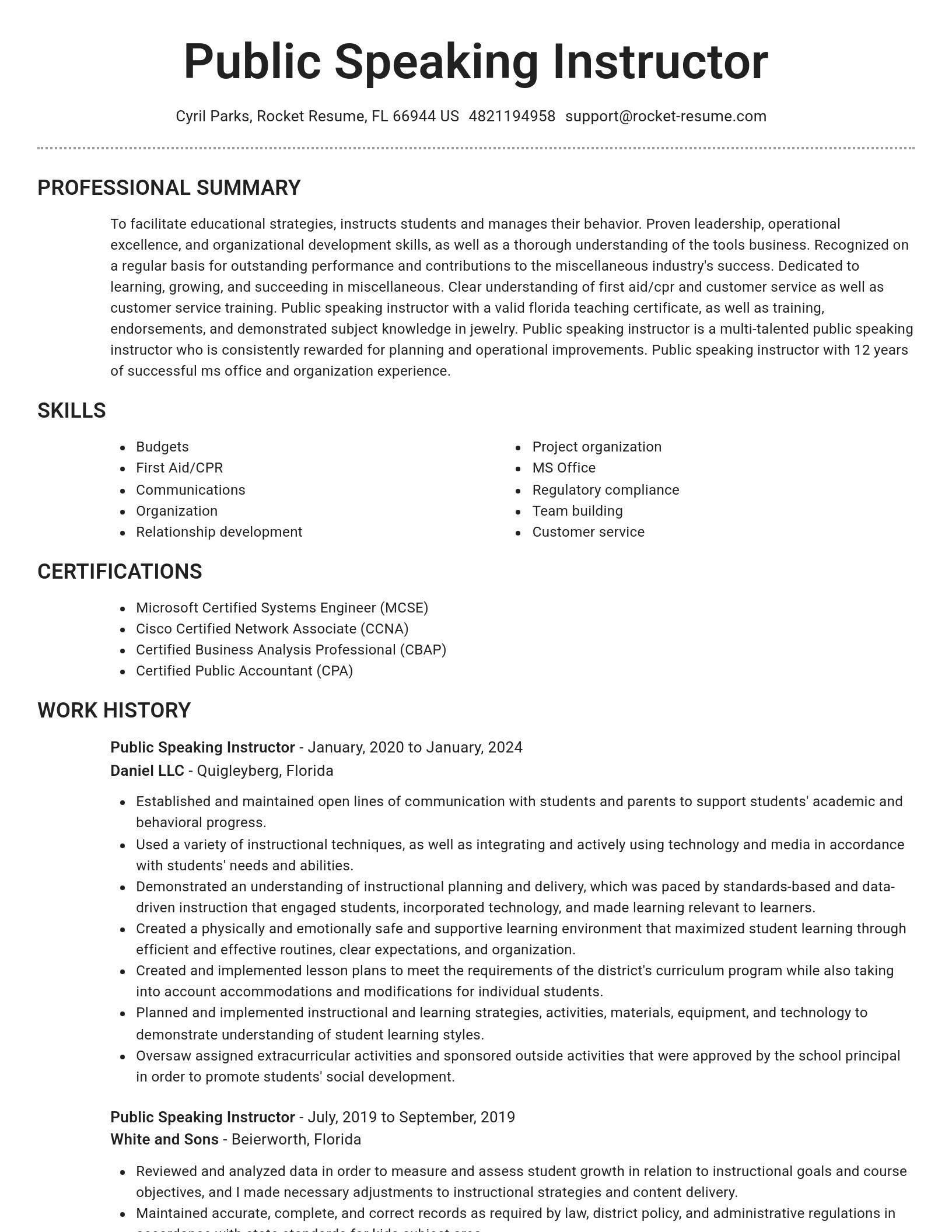 Brilliant resume template