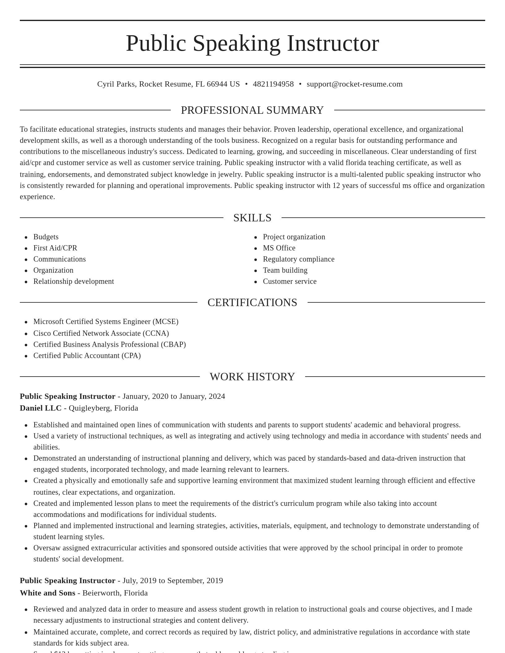 Elegant resume template