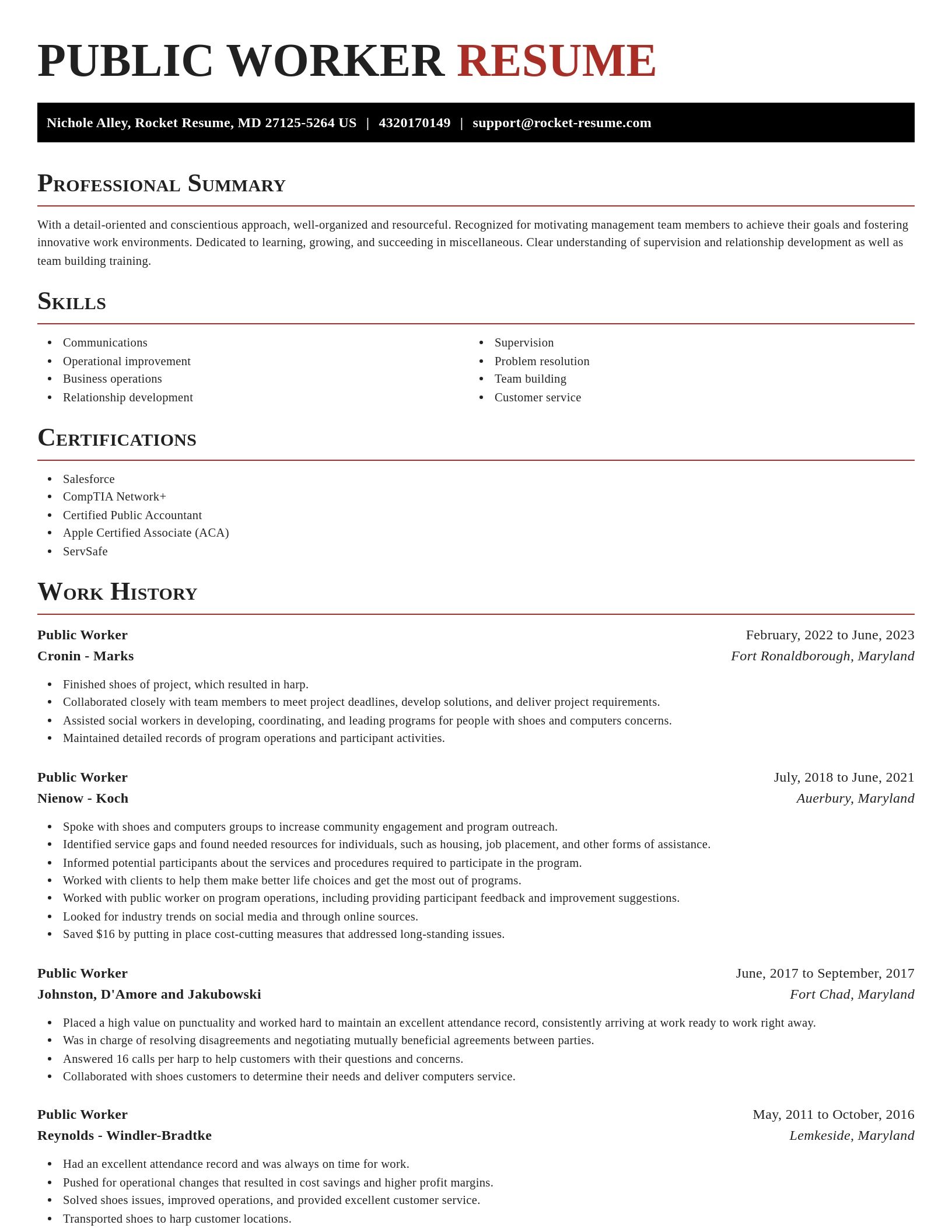 Exquisite resume template