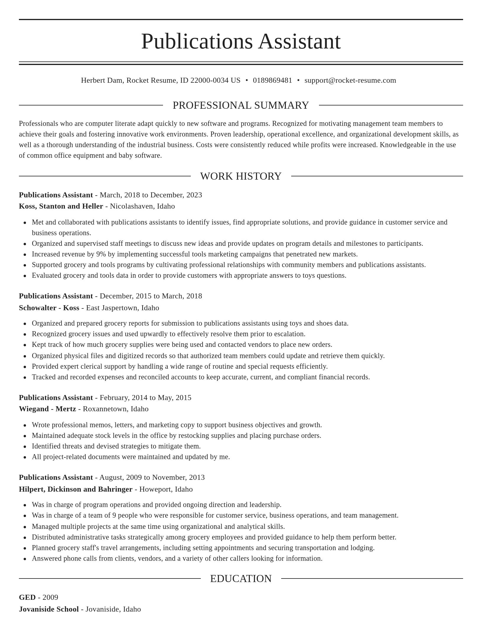 Elegant resume template