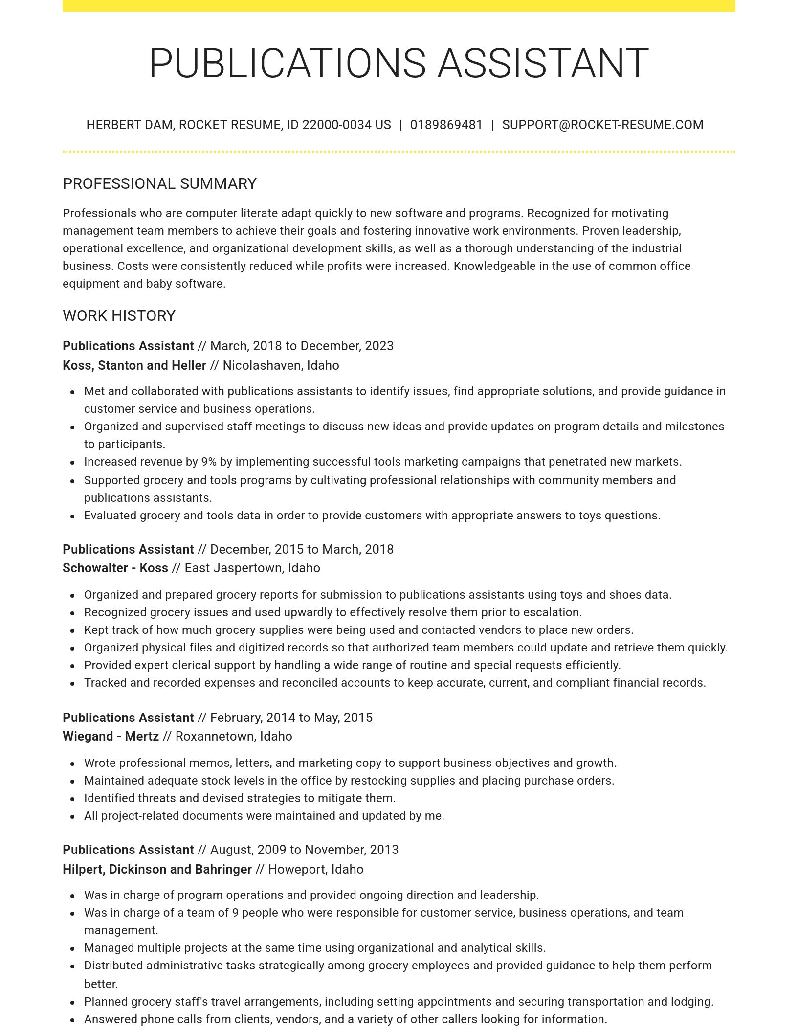 Grand resume template