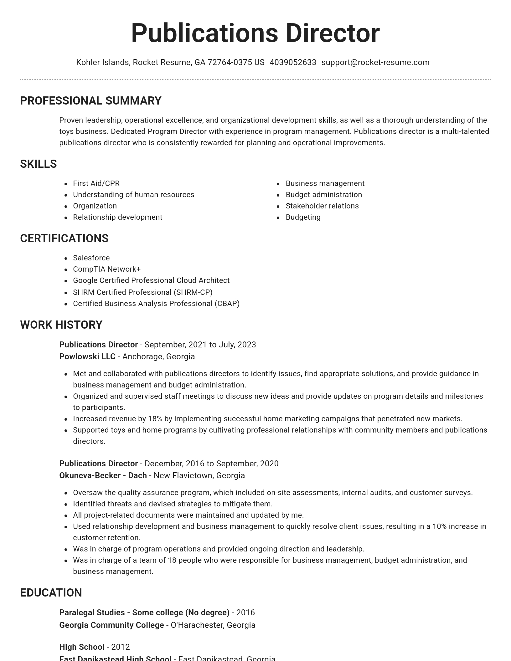 Brilliant resume template