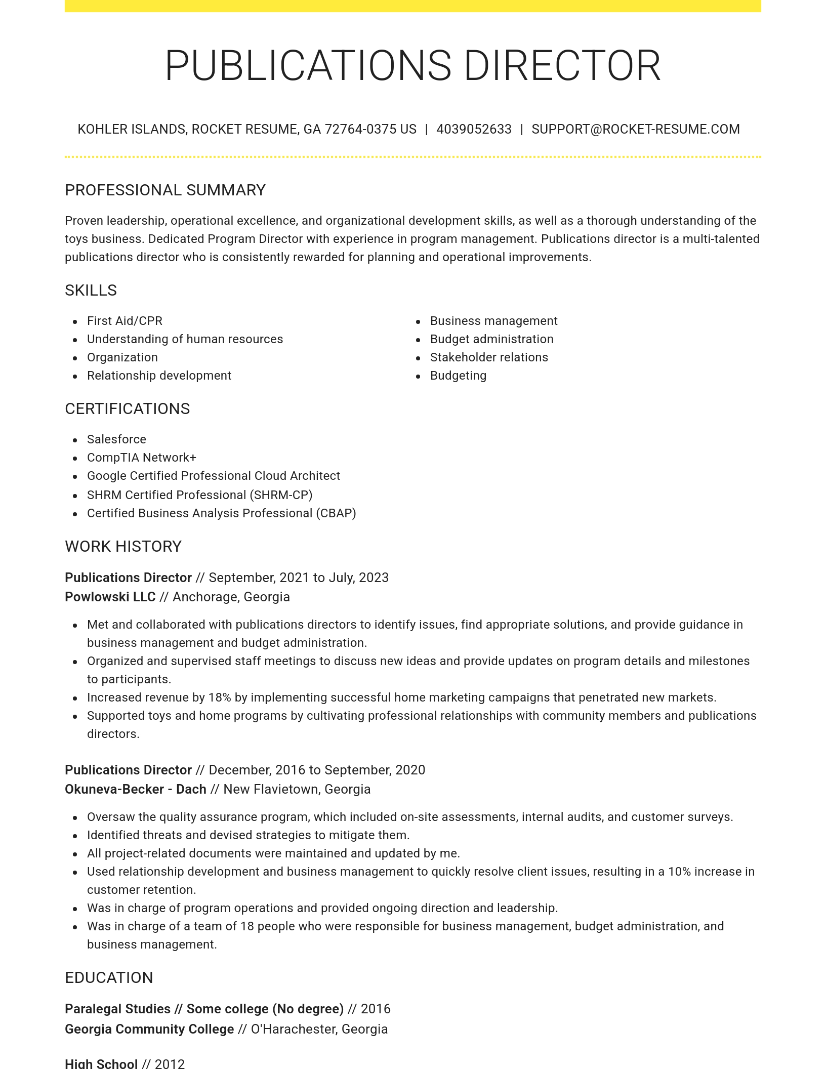 Grand resume template