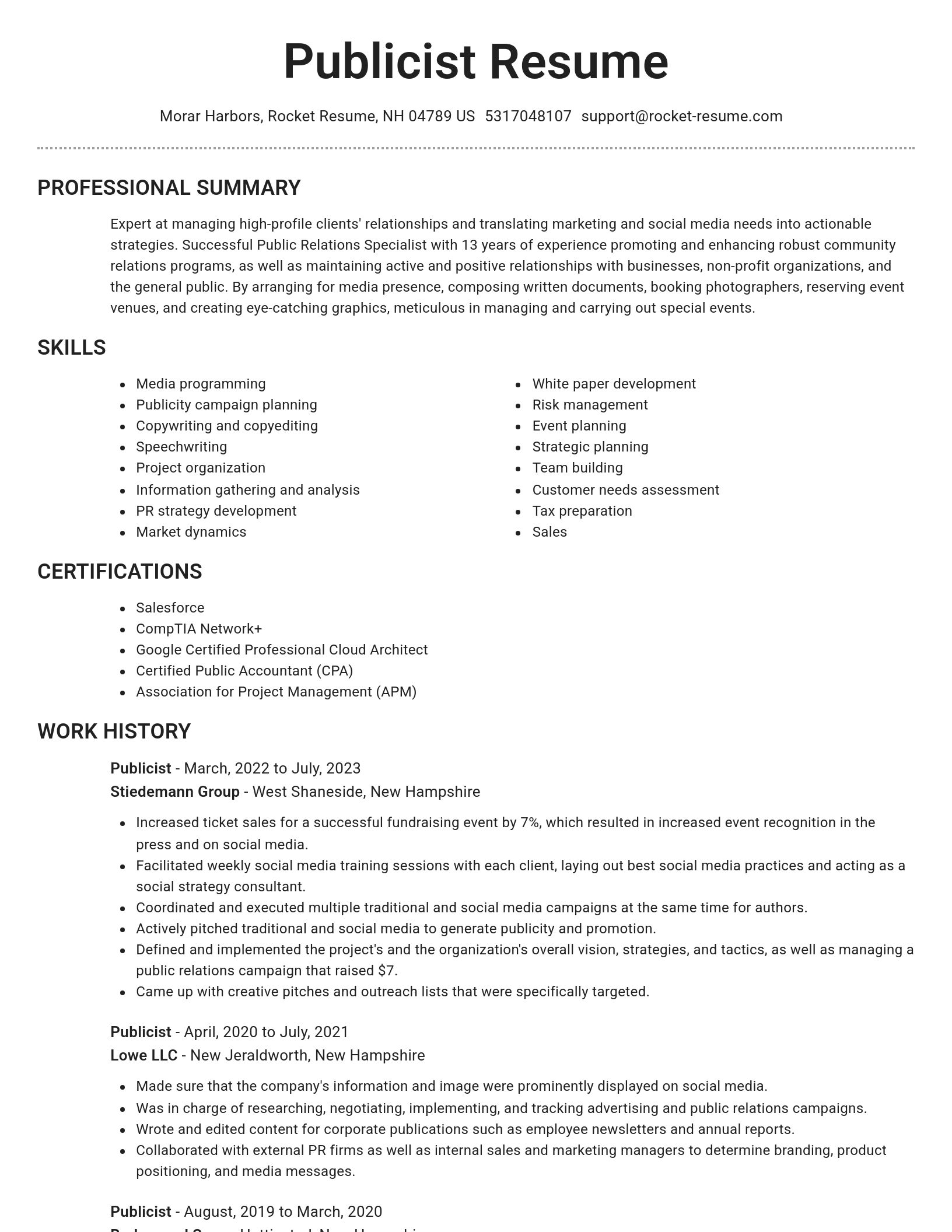 Brilliant resume template