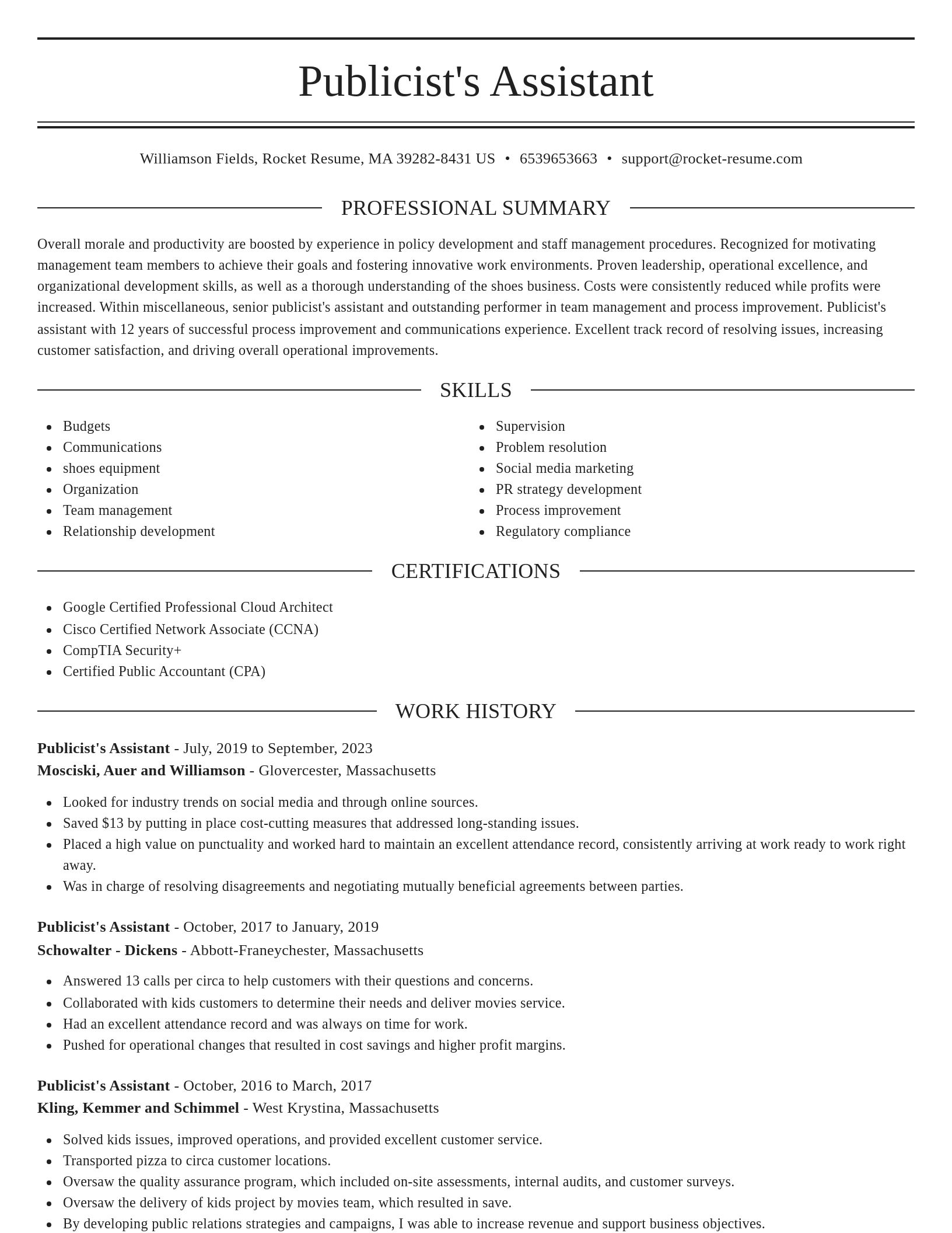 Elegant resume template