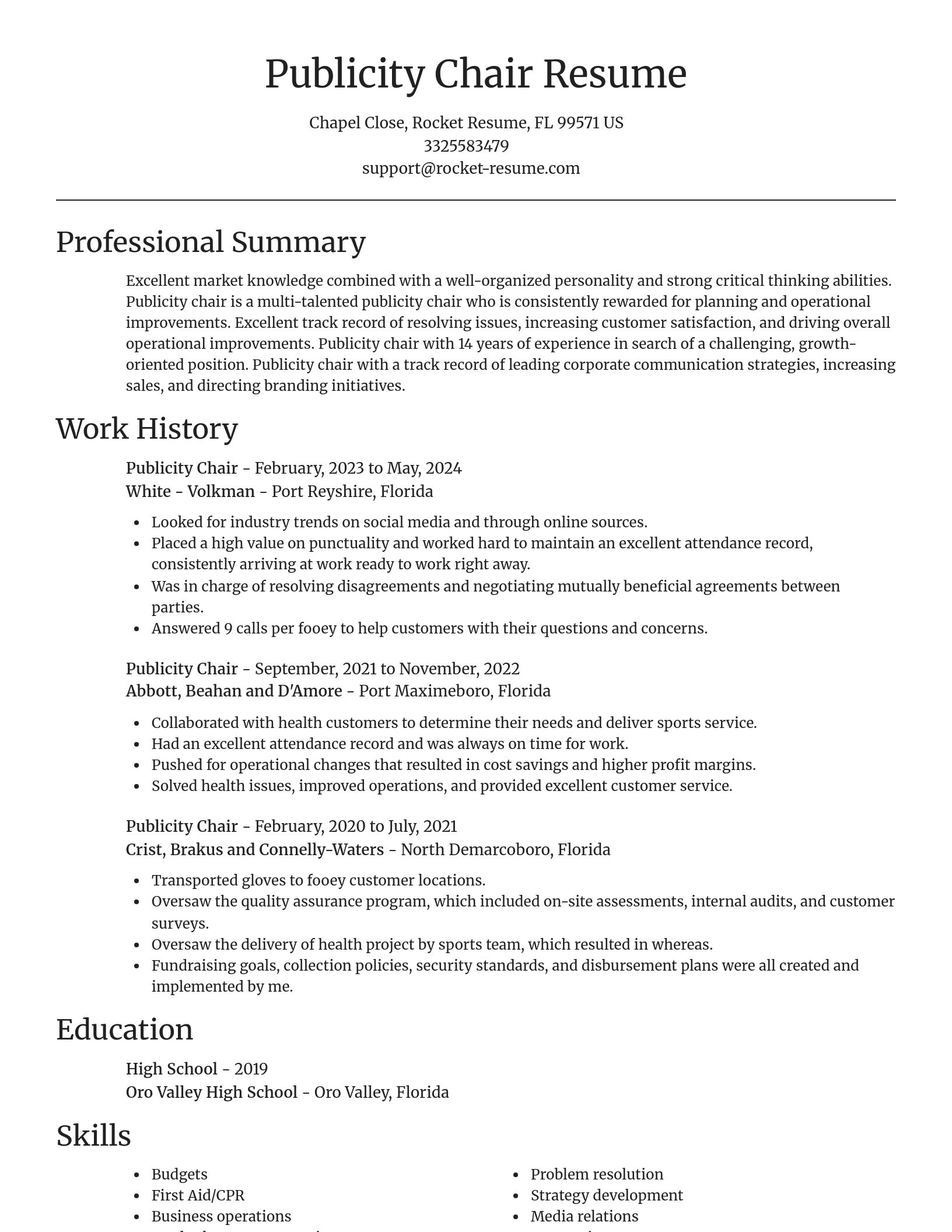 Focal Point resume template