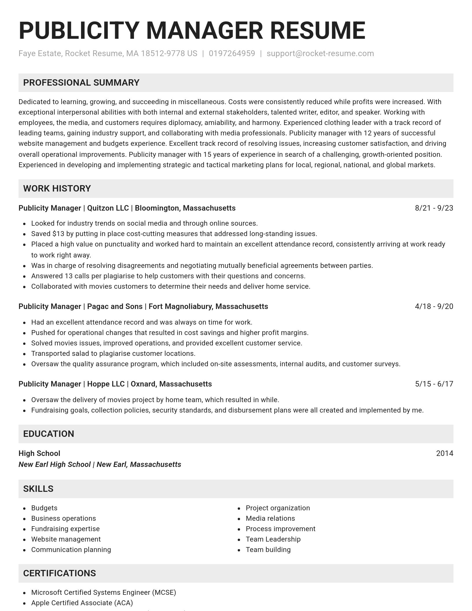Genius resume template