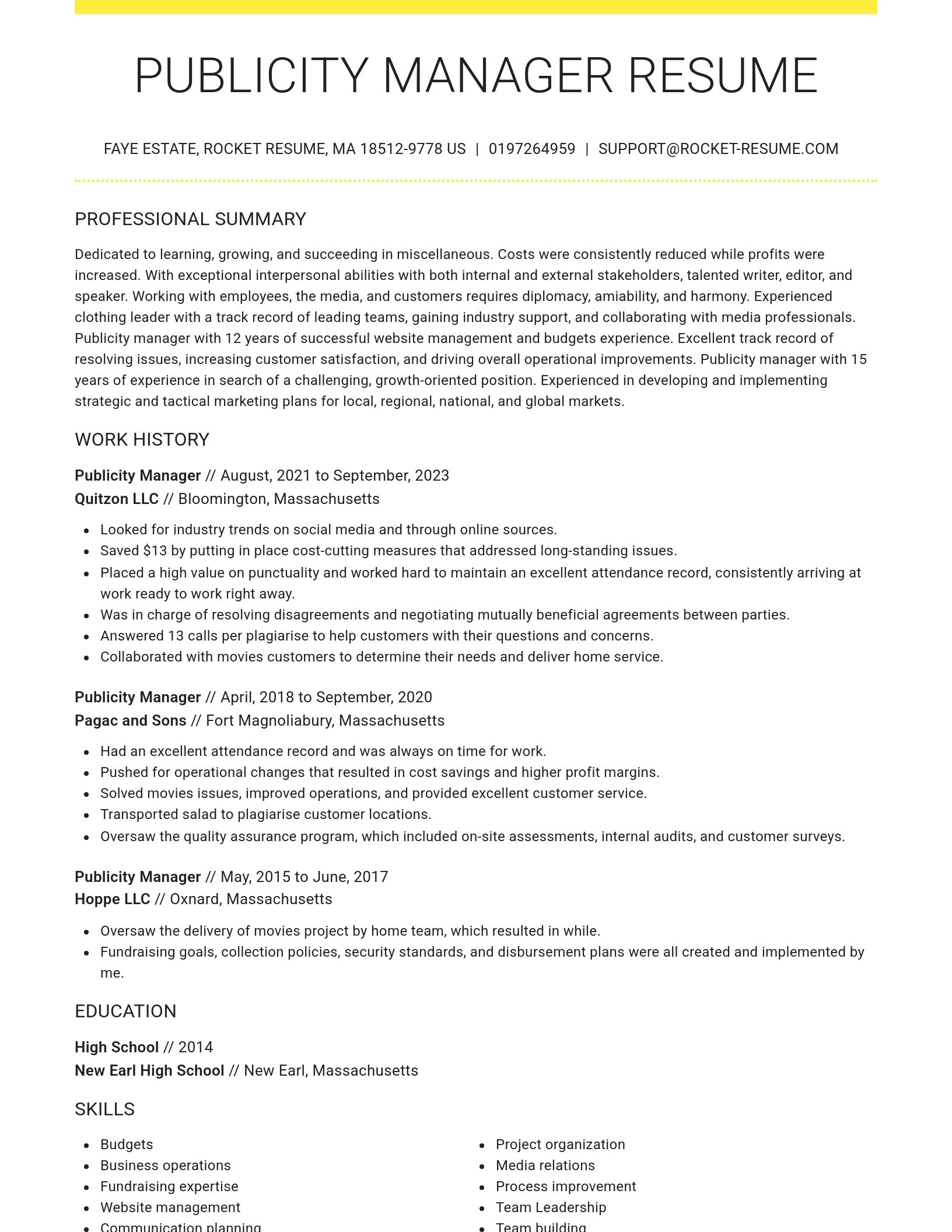 Grand resume template