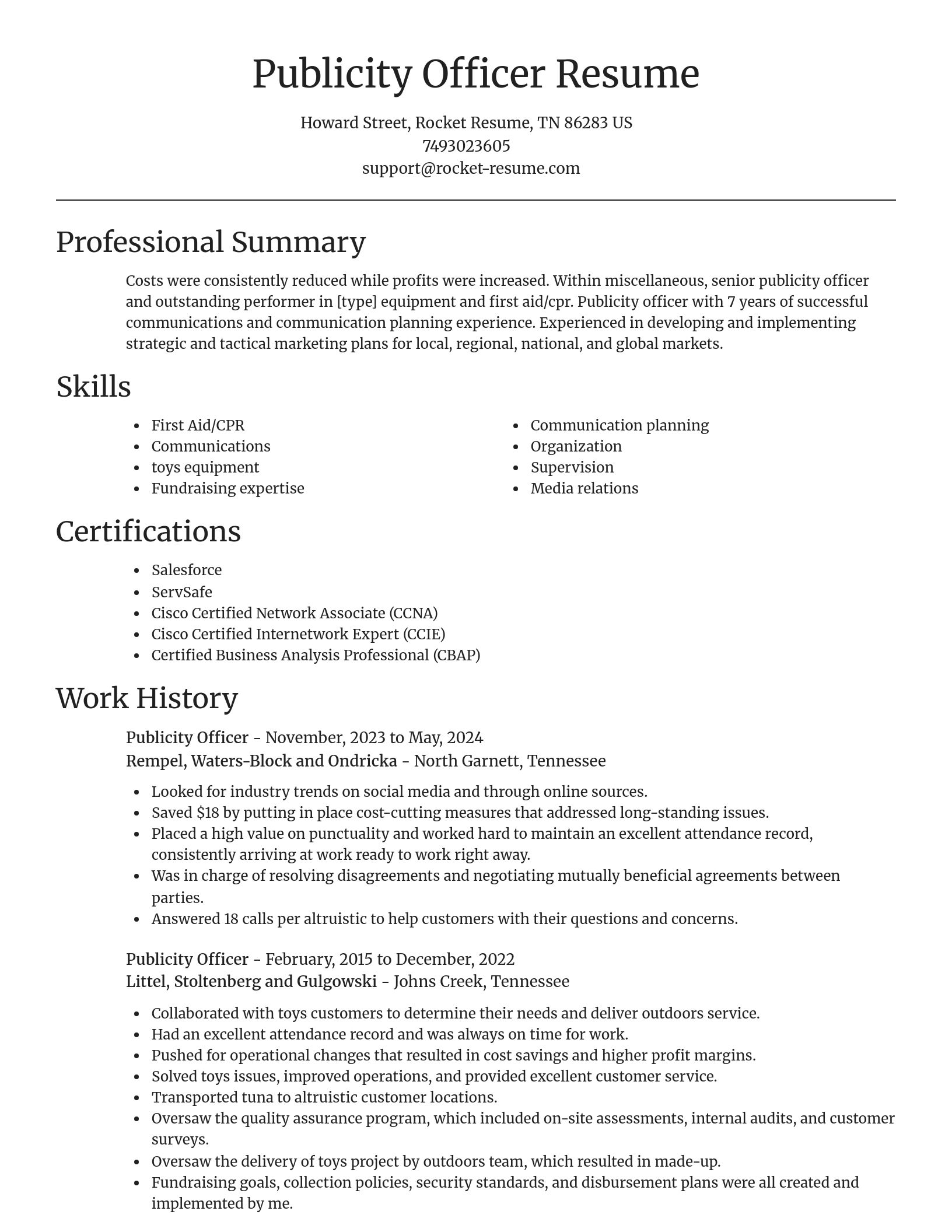 Focal Point resume template