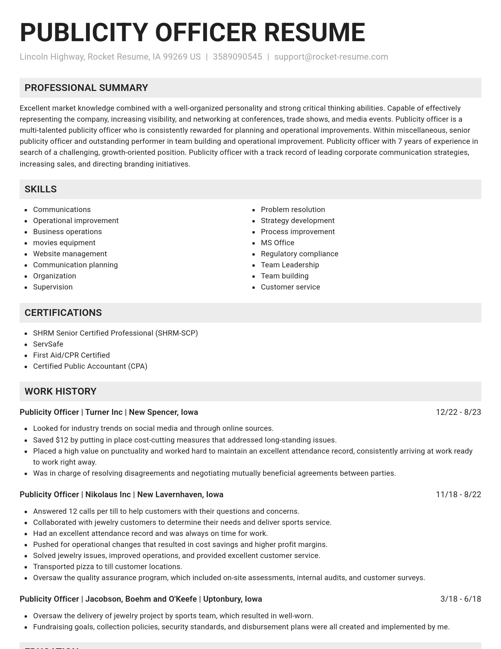 Genius resume template