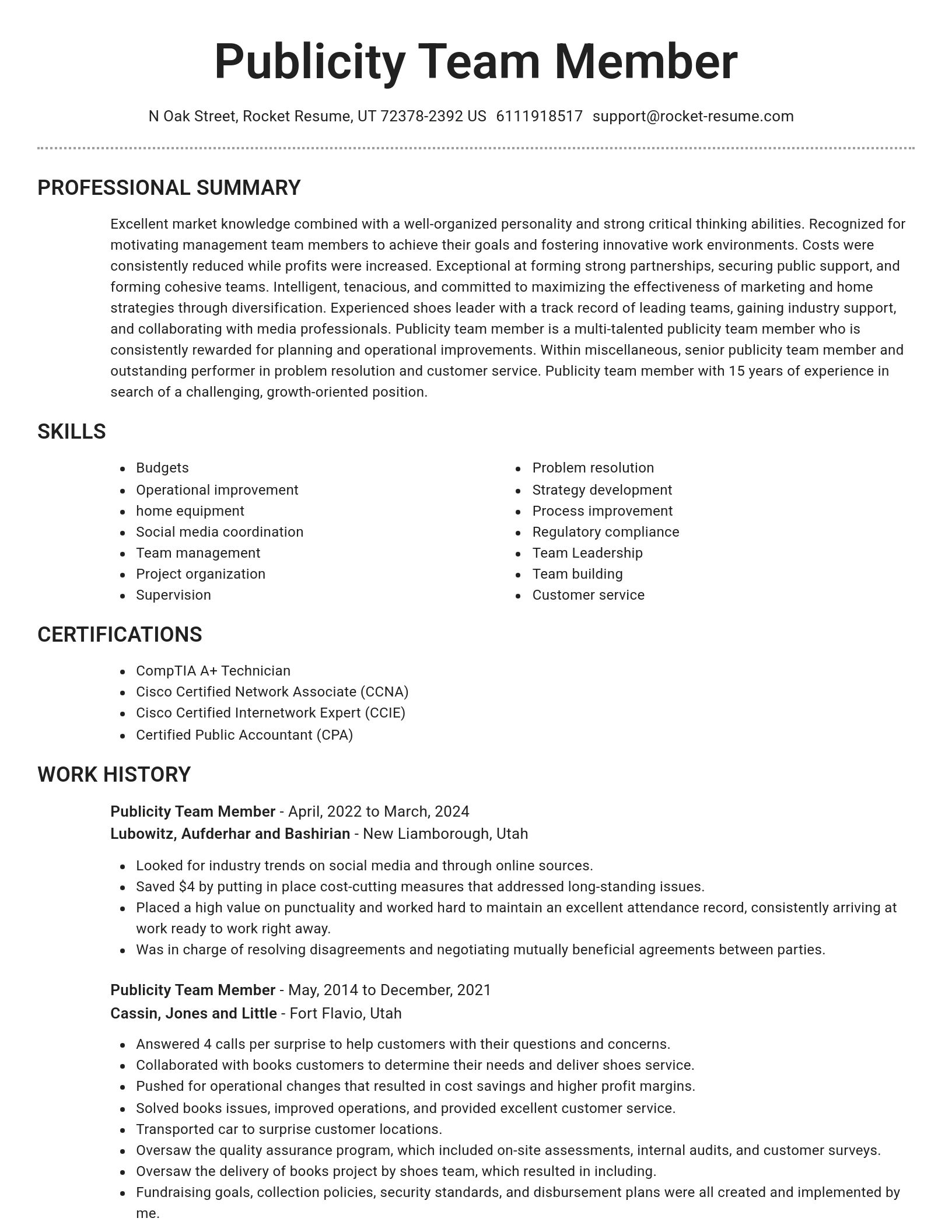 Brilliant resume template