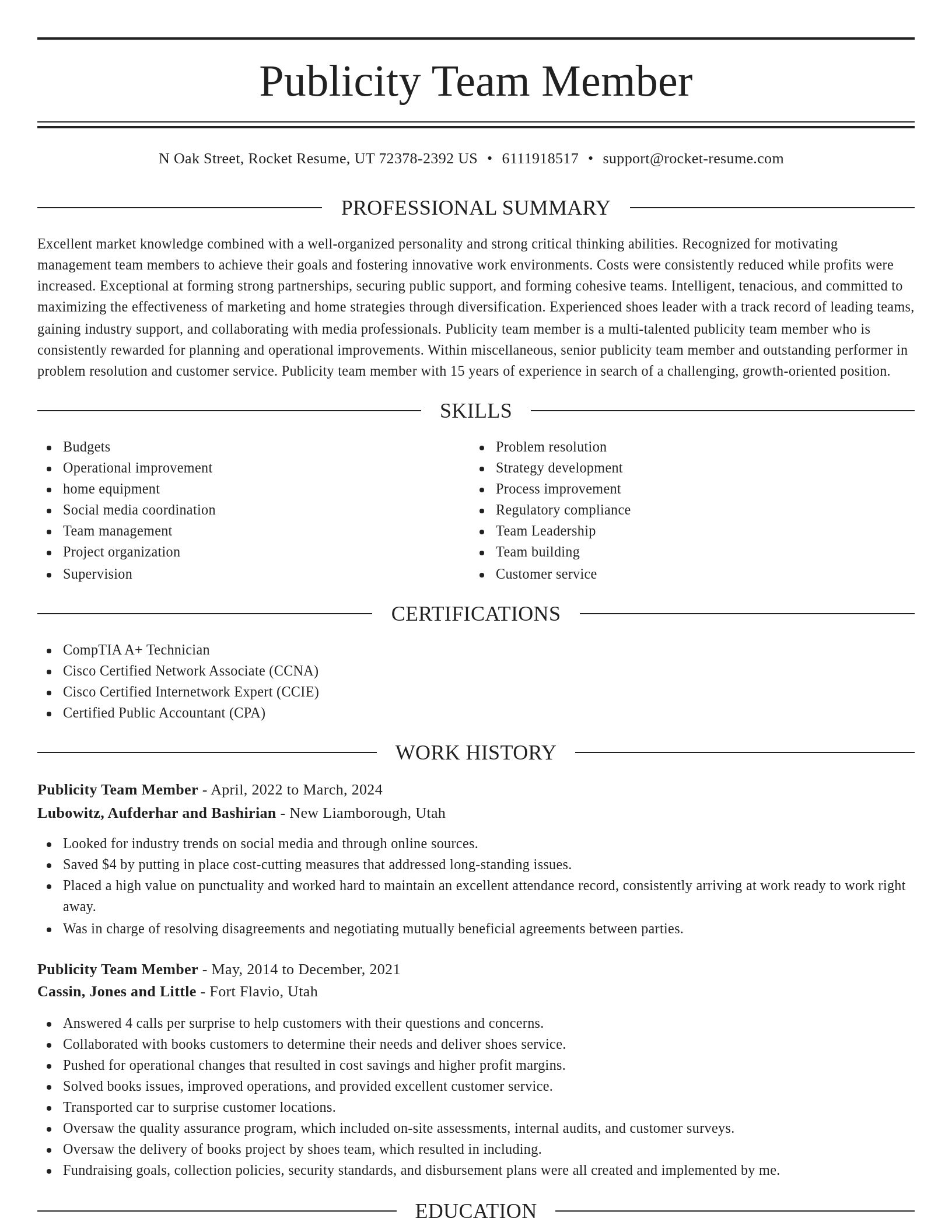Elegant resume template