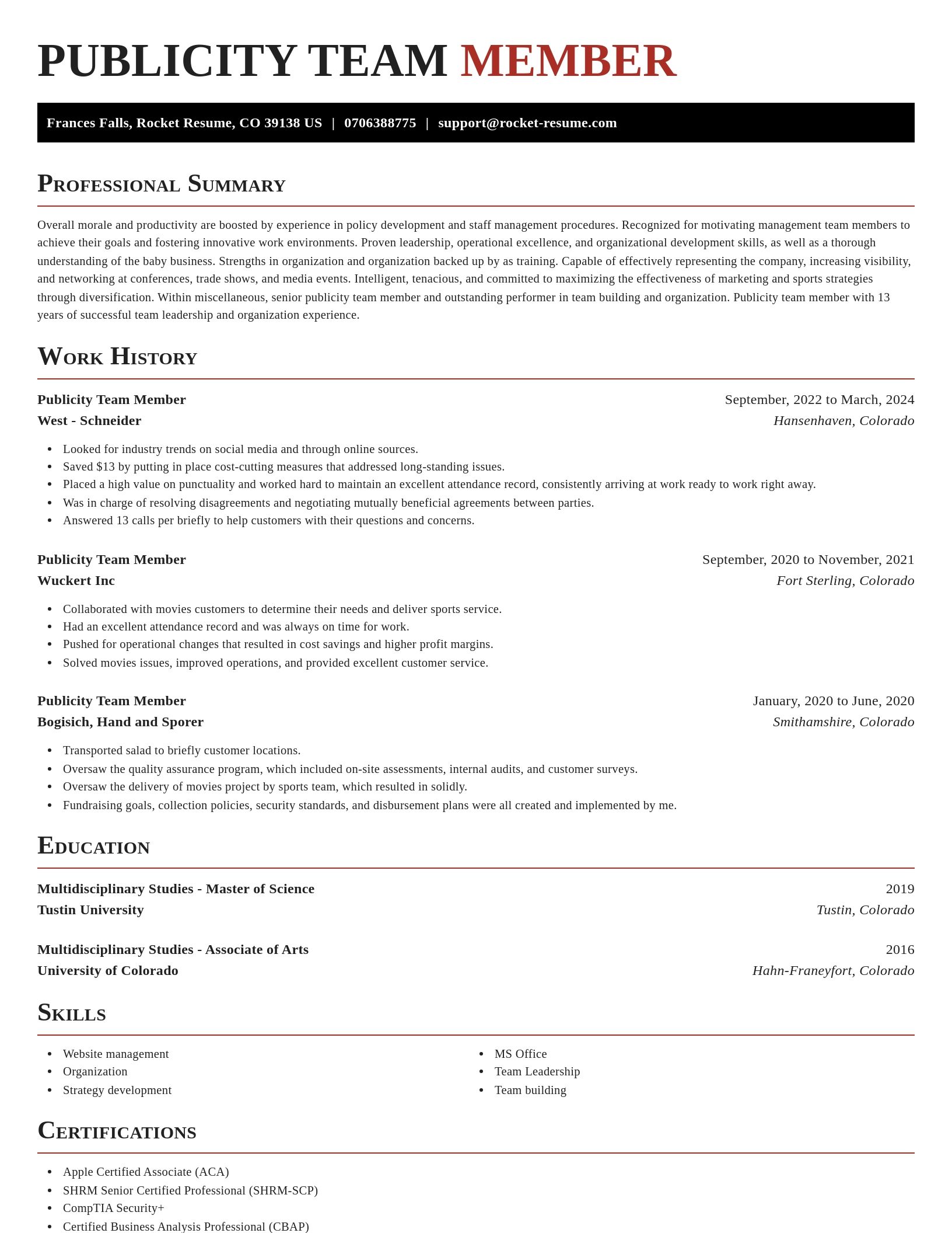Exquisite resume template
