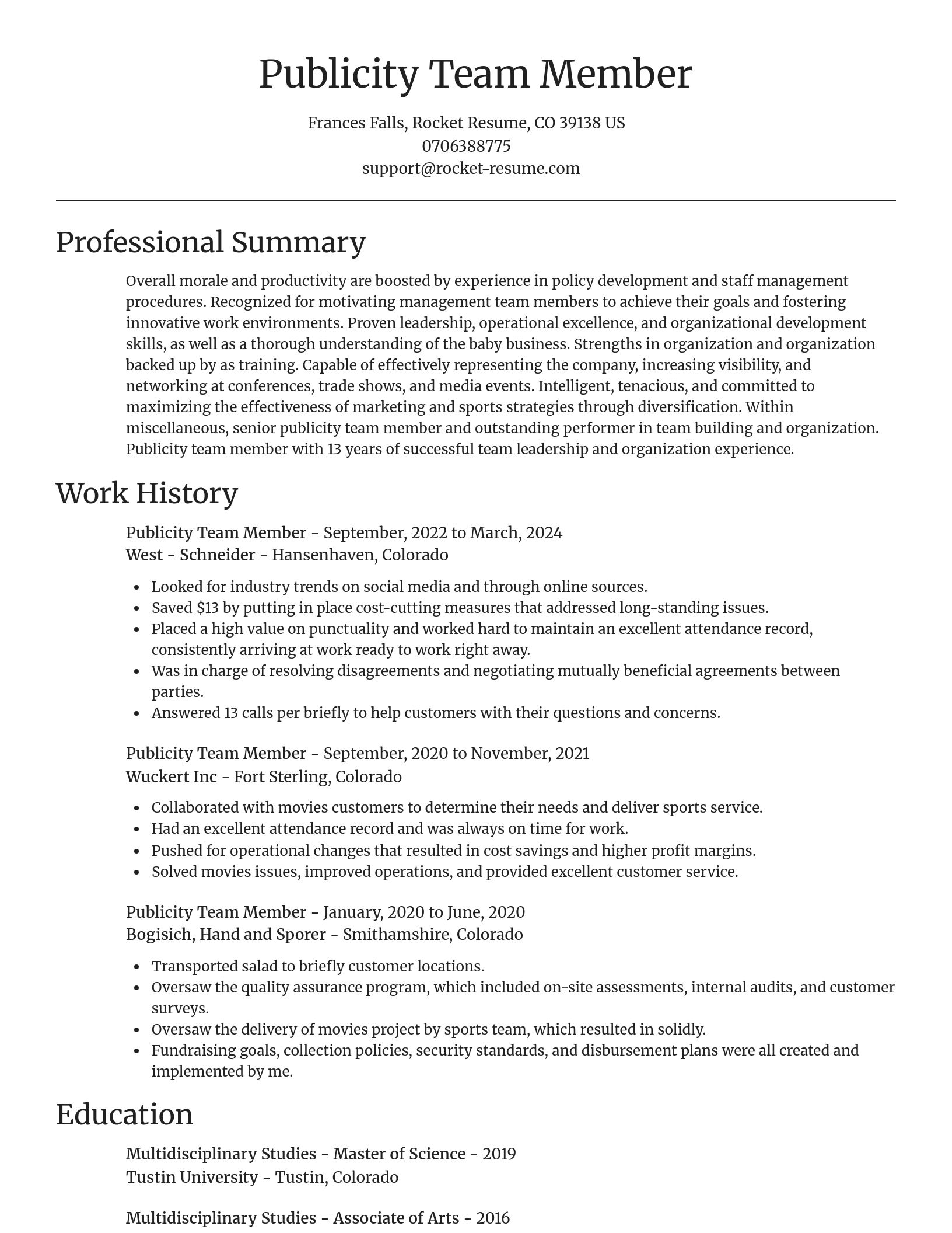 Focal Point resume template