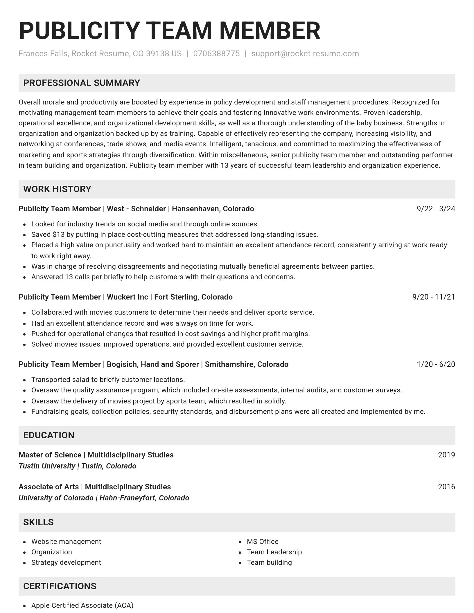 Genius resume template