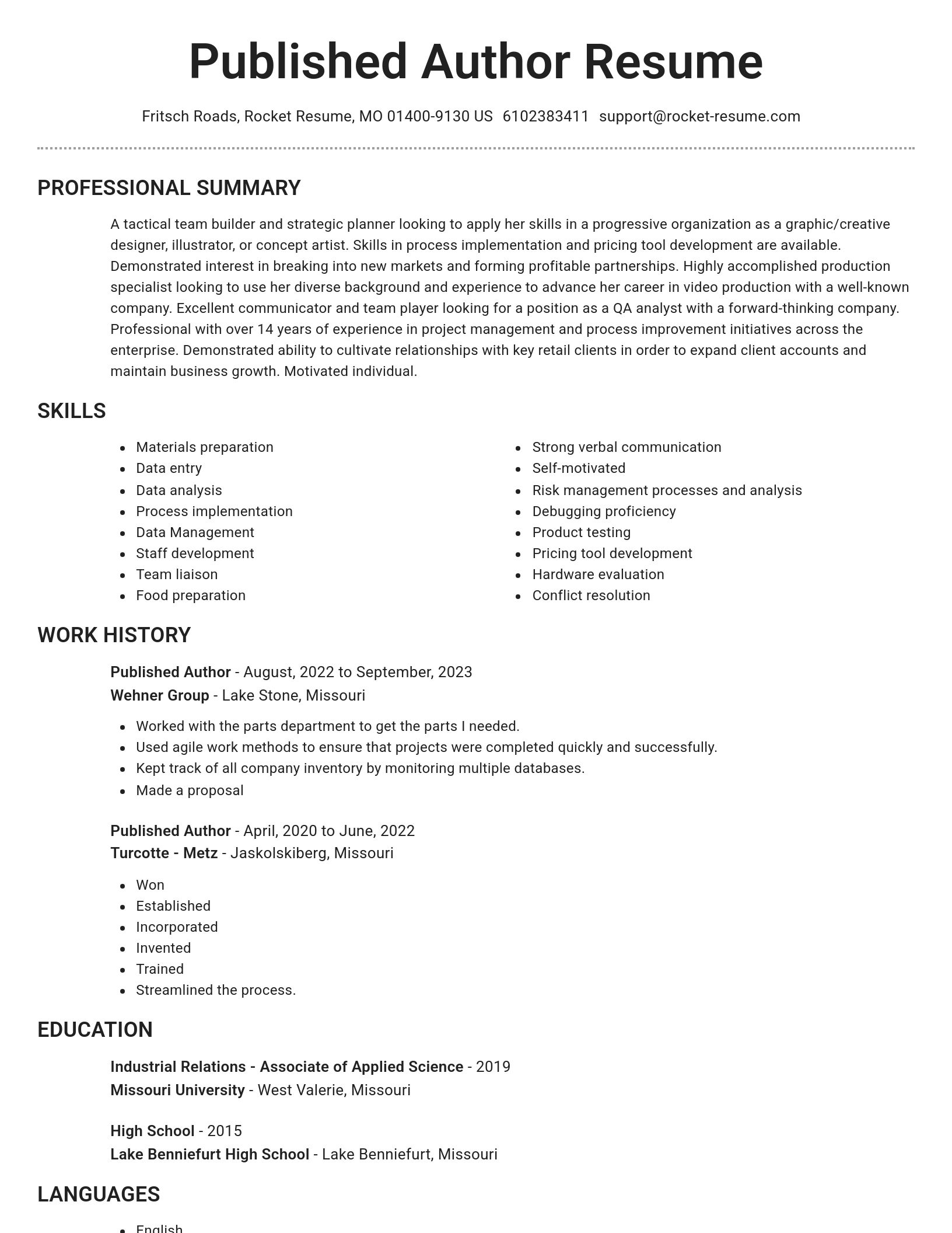 Brilliant resume template