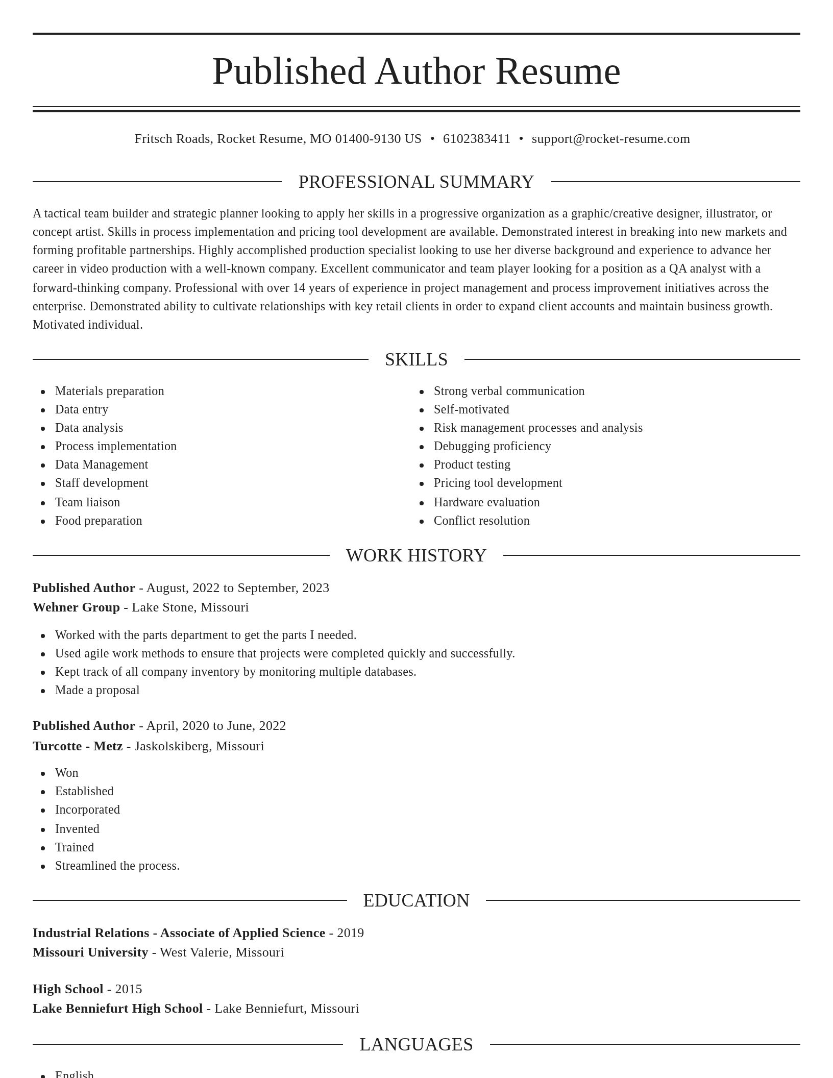Elegant resume template