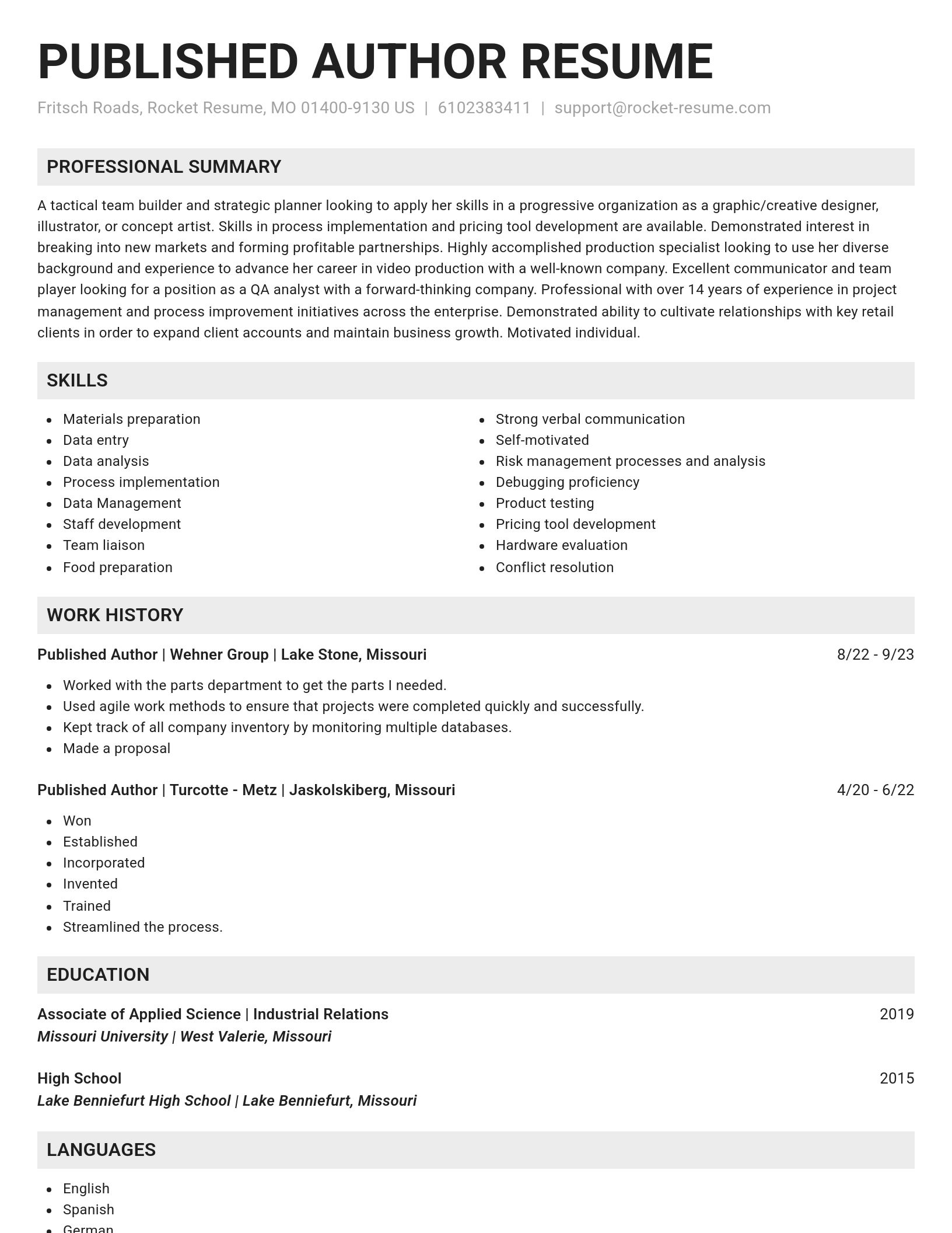 Genius resume template