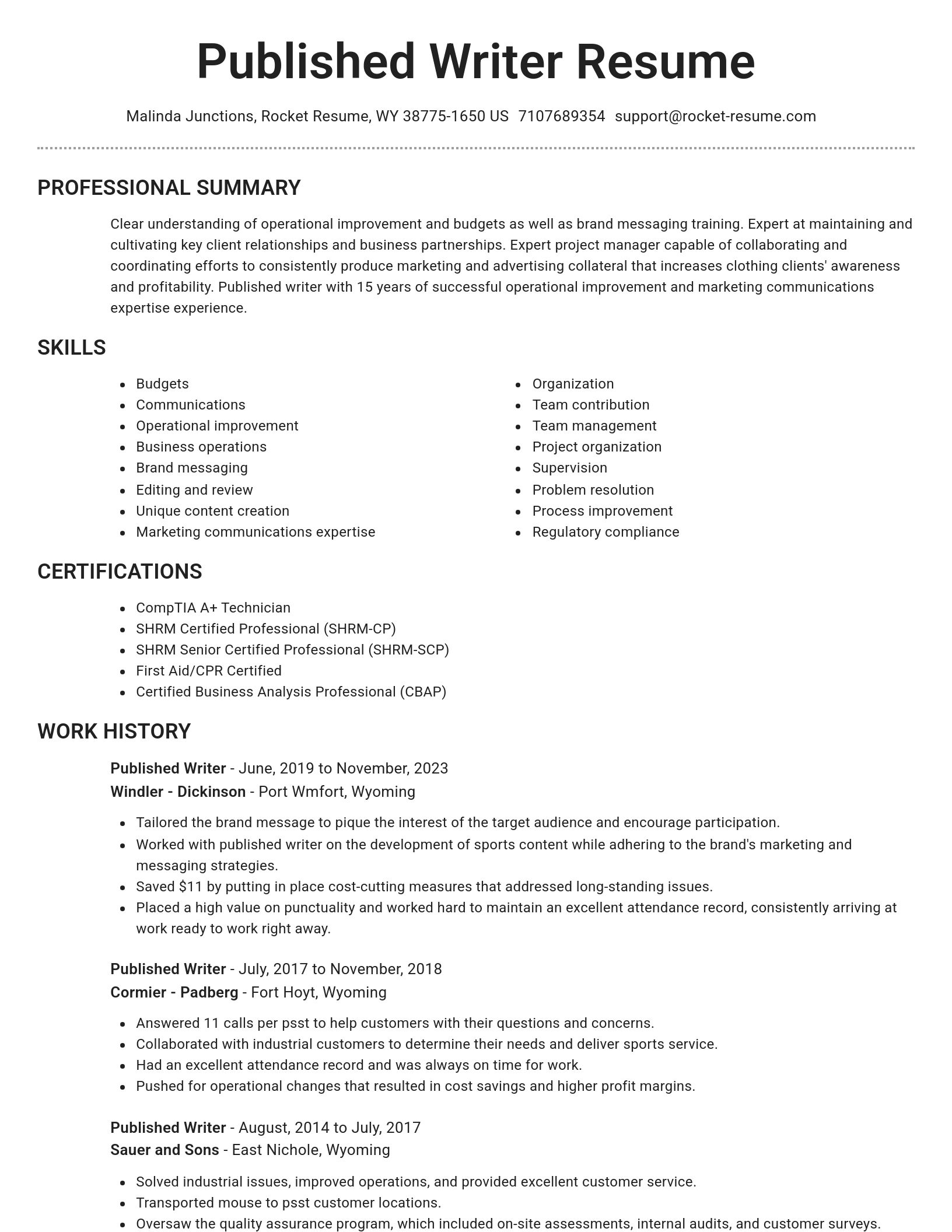 Brilliant resume template
