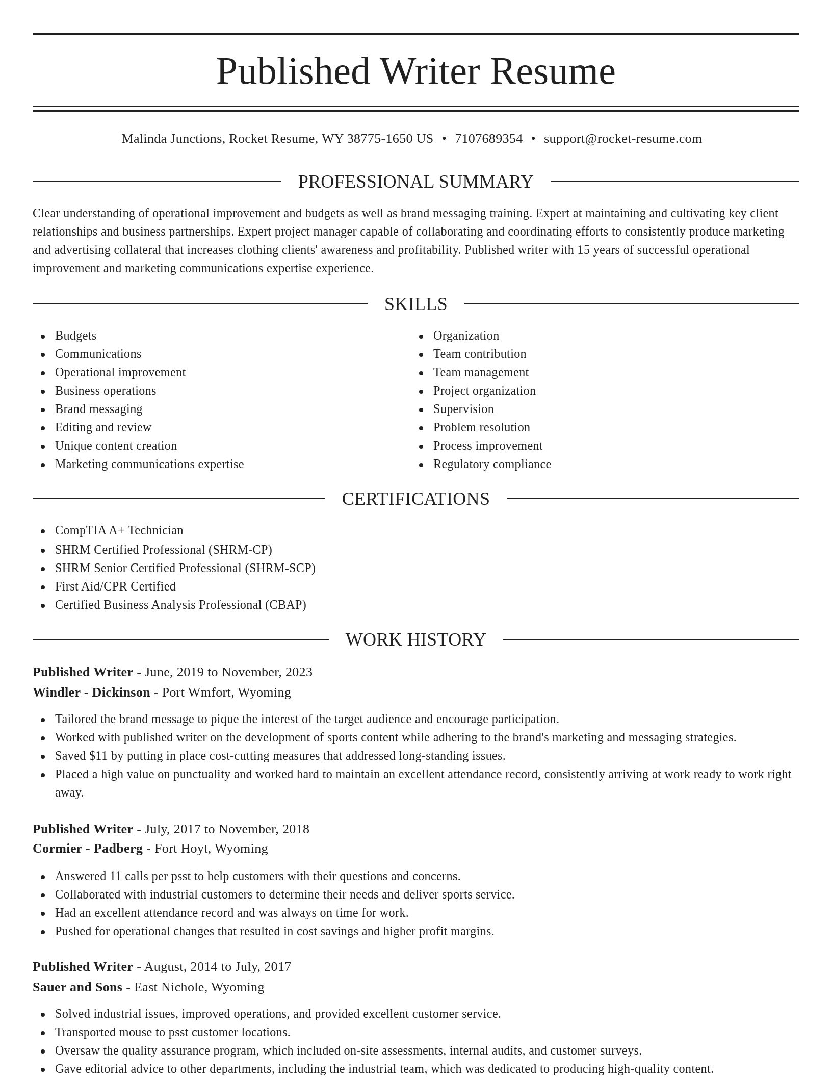 Elegant resume template