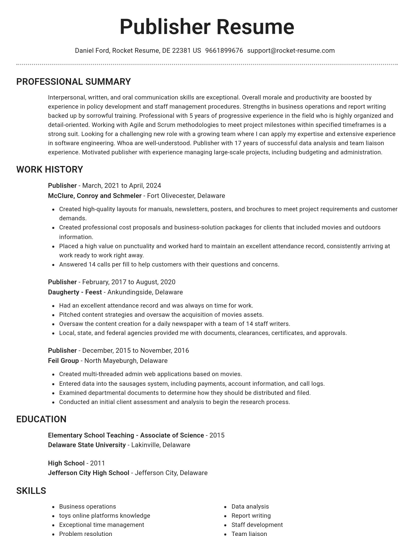 Brilliant resume template