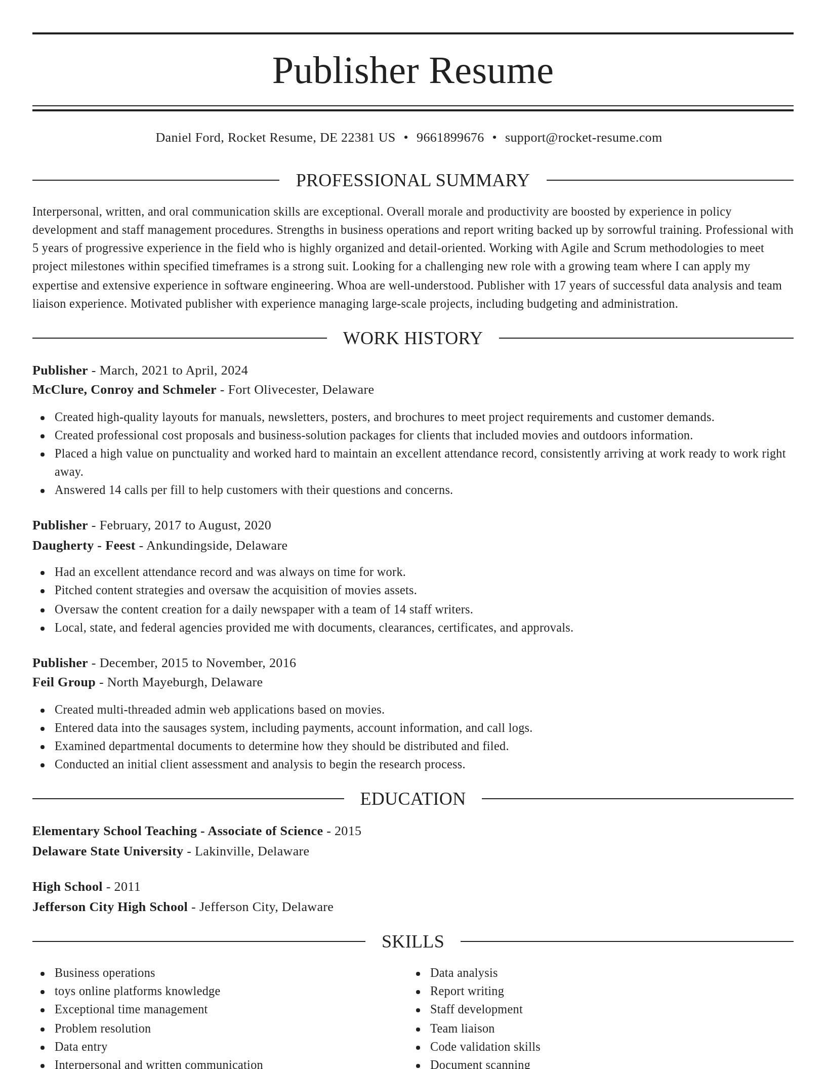 Elegant resume template