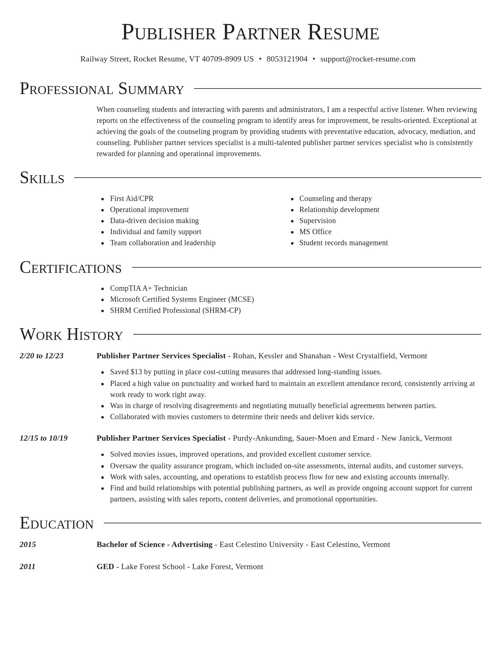 Director resume template