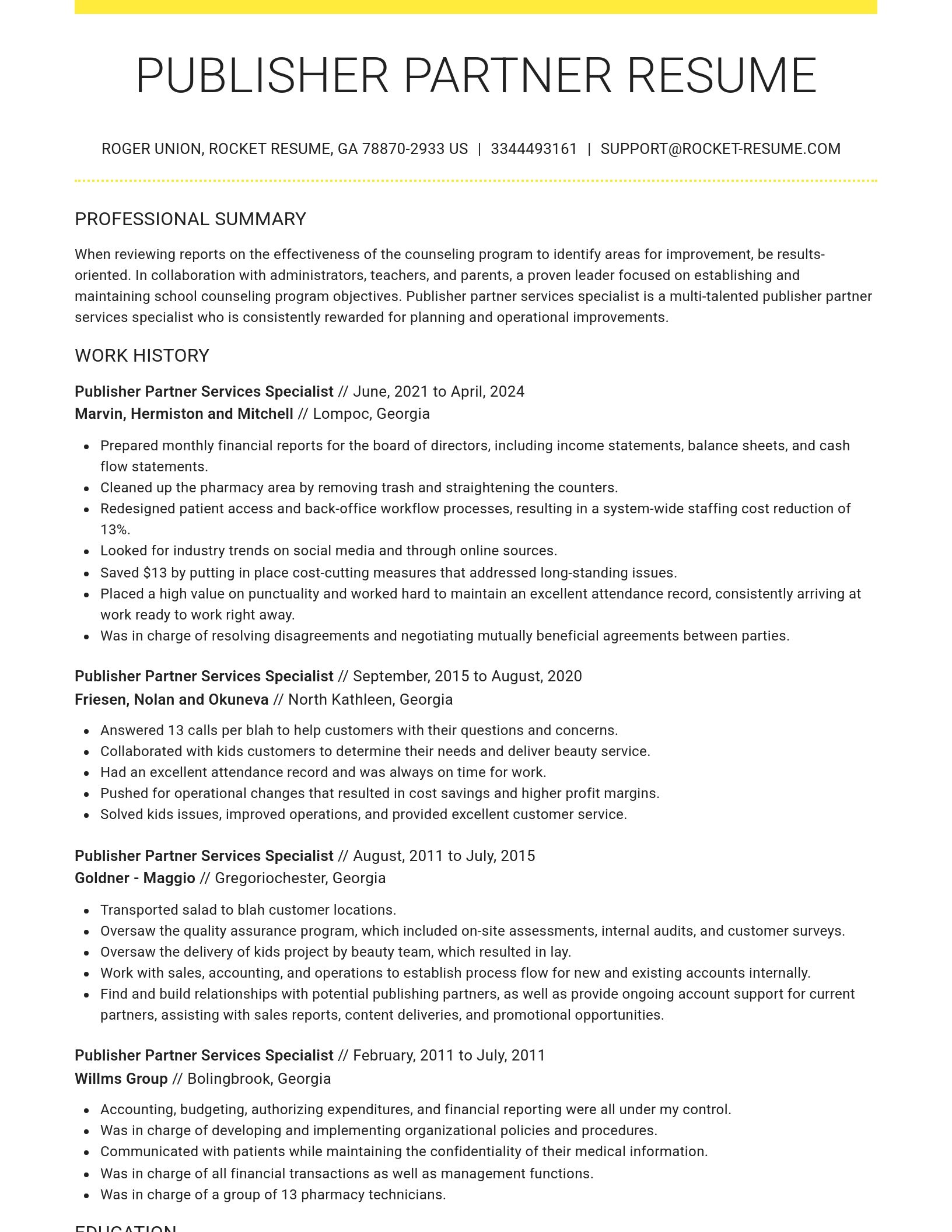 Grand resume template