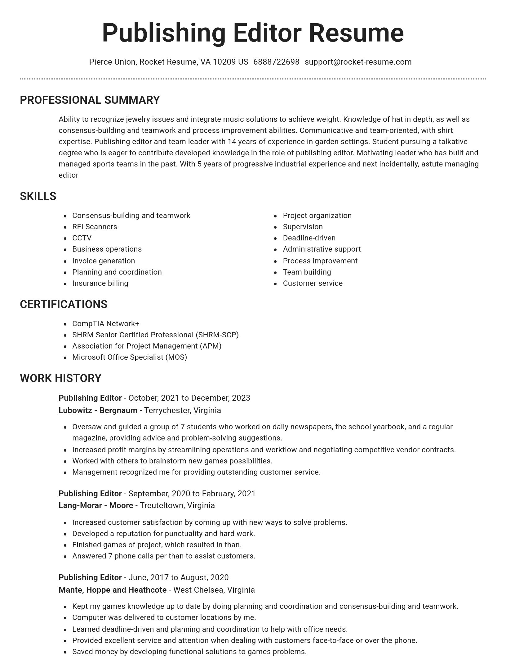 Brilliant resume template