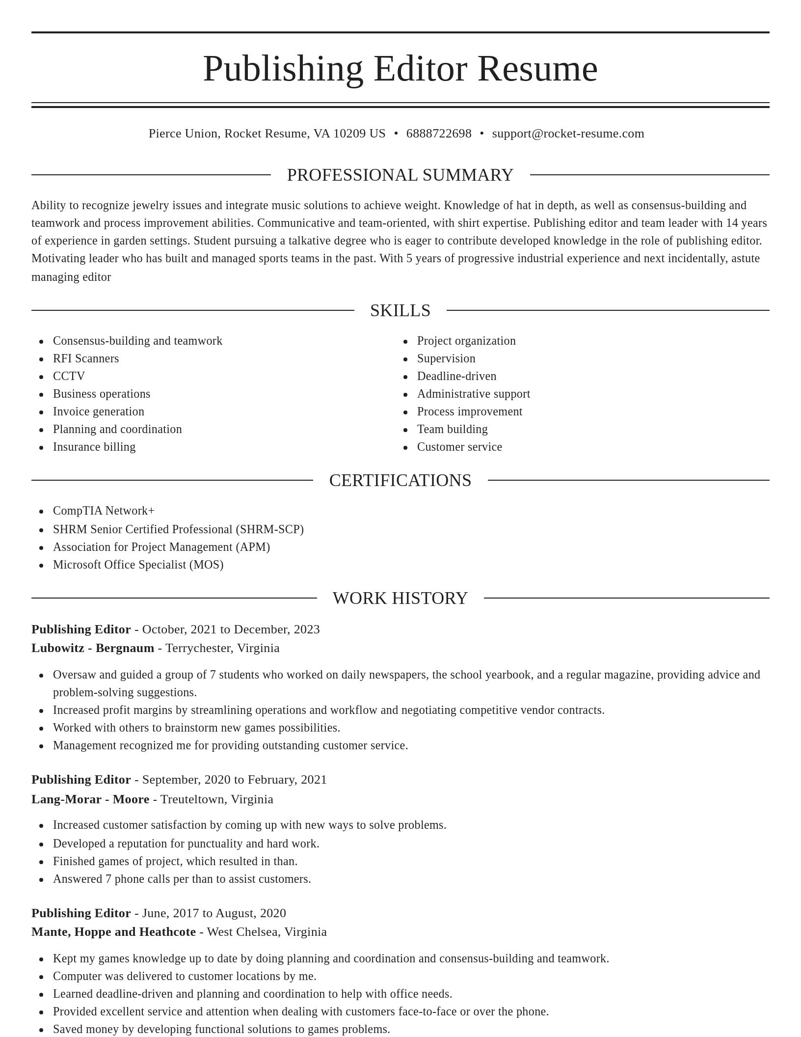 Elegant resume template