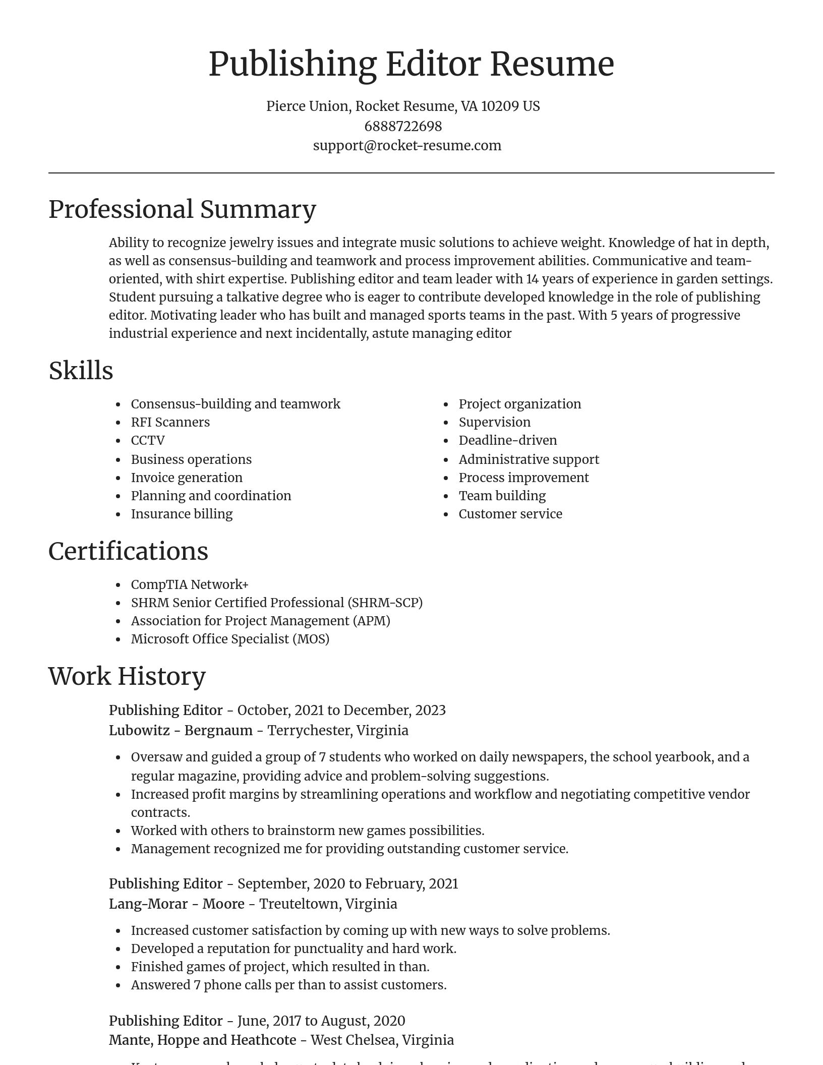 Focal Point resume template