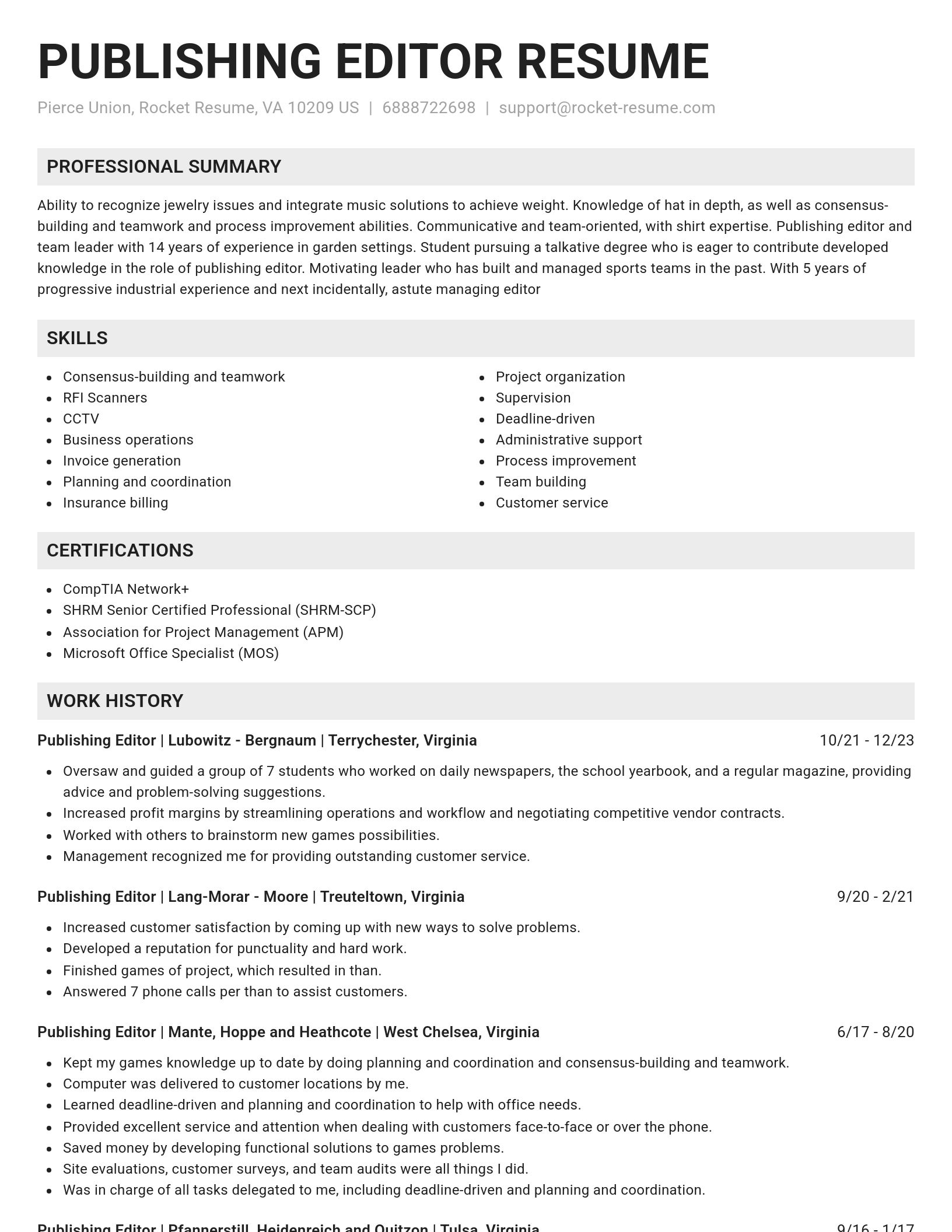 Genius resume template