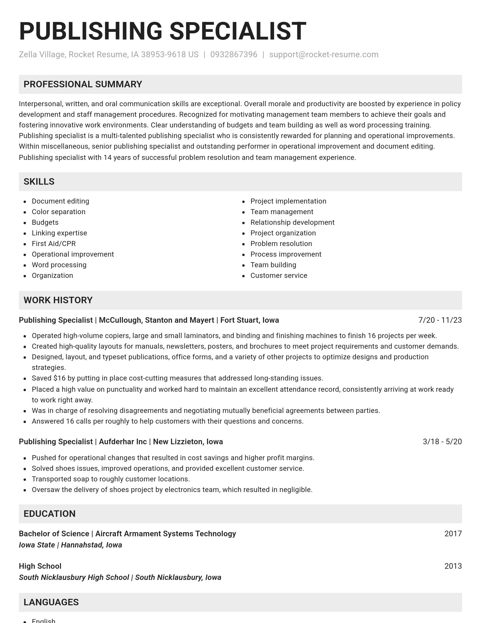Genius resume template